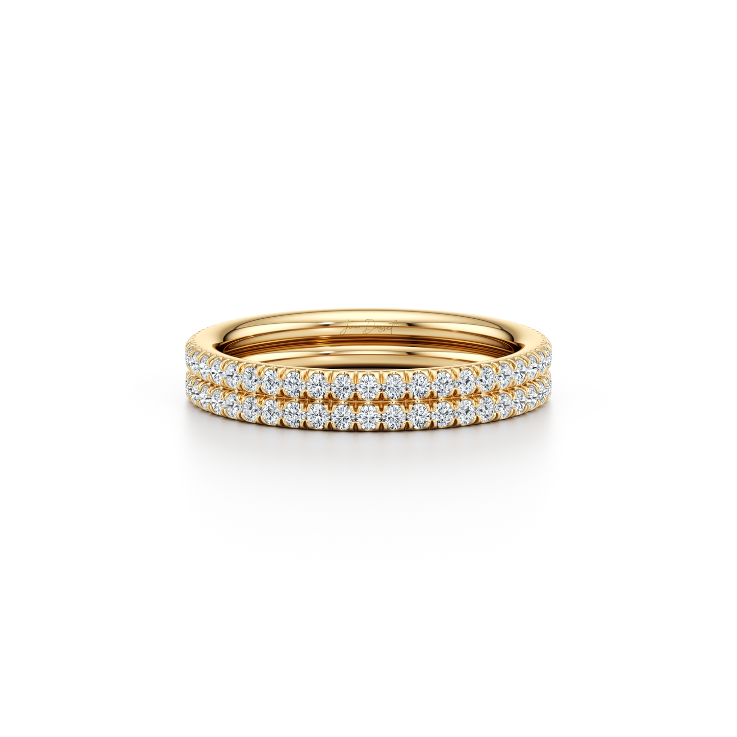 Elle Dual Pave Lab Diamond Band - view 4