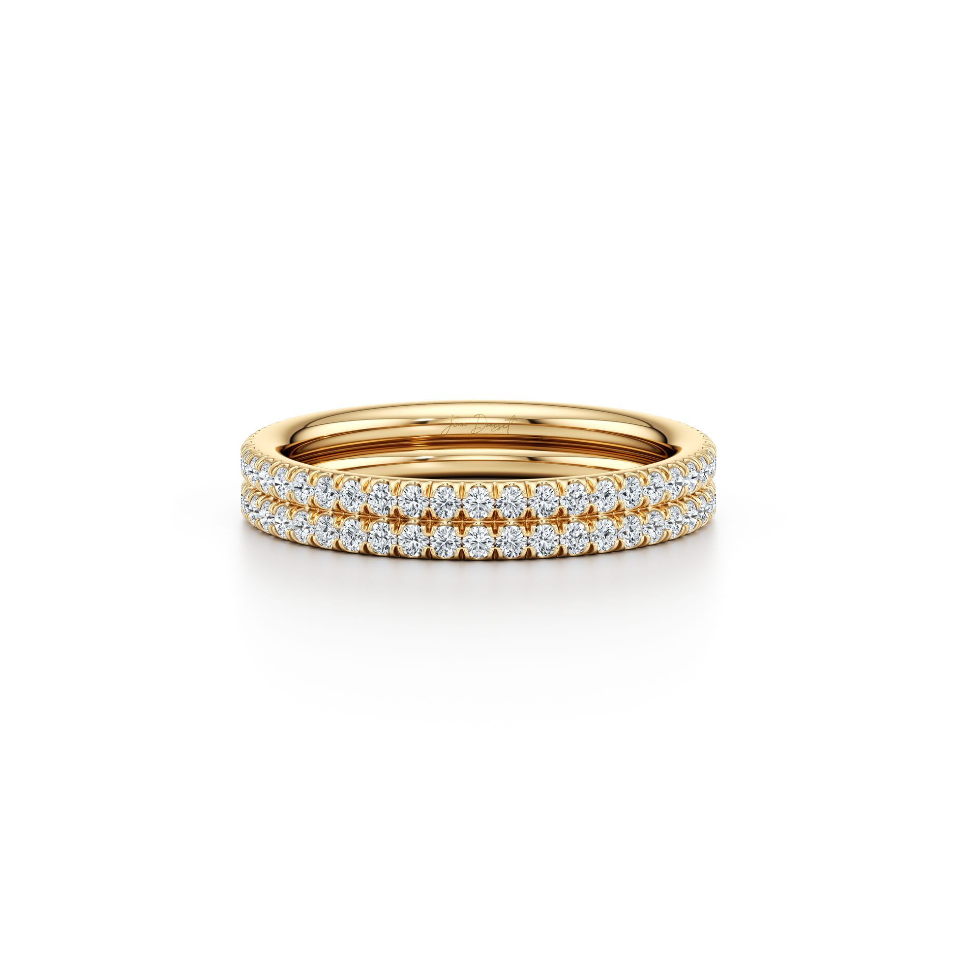 Elle Dual Pave Lab Diamond Band - view 4