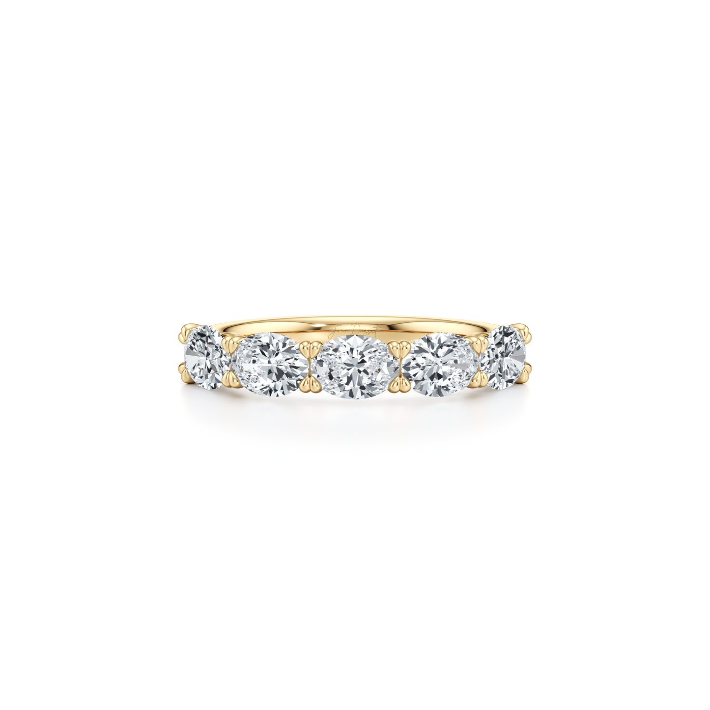 Elle 5-Stone East-West Oval Lab Diamond Band - view 4