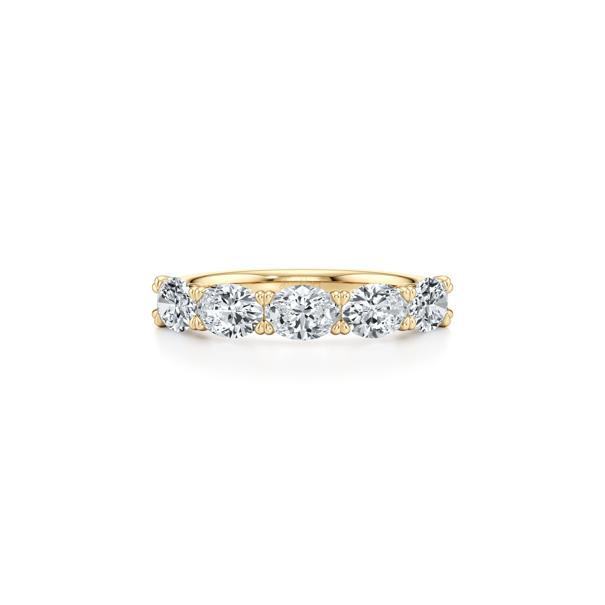 Elle 5-Stone East-West Oval Lab Diamond Band - view 4