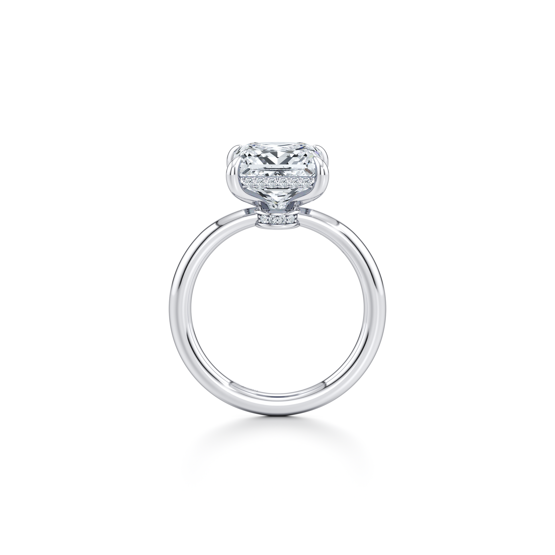 Audrey Radiant Cut Solitaire Lab Diamond Engagement Ring - view 12