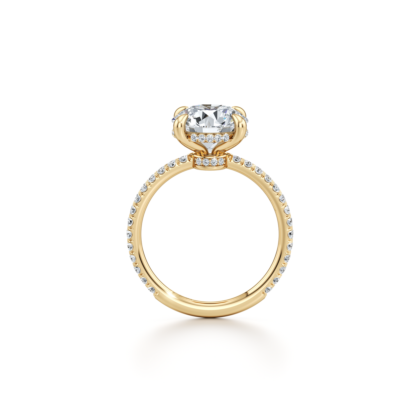 Audrey Round Solitaire Lab Diamond Engagement Ring - view 3