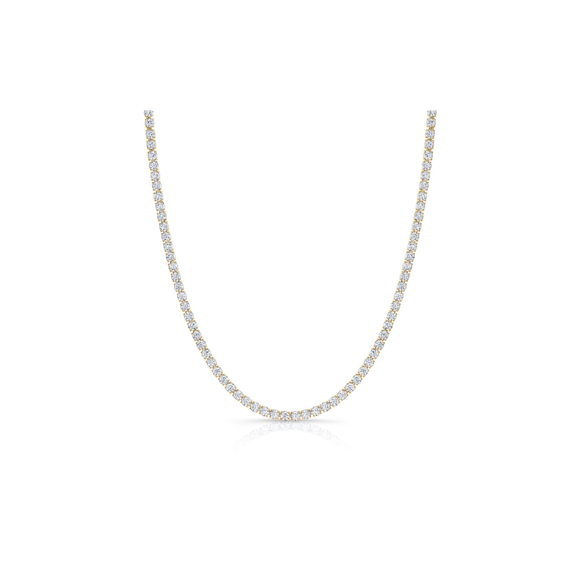 Olivia Round Brilliant Lab Diamond Tennis Necklace - view 4