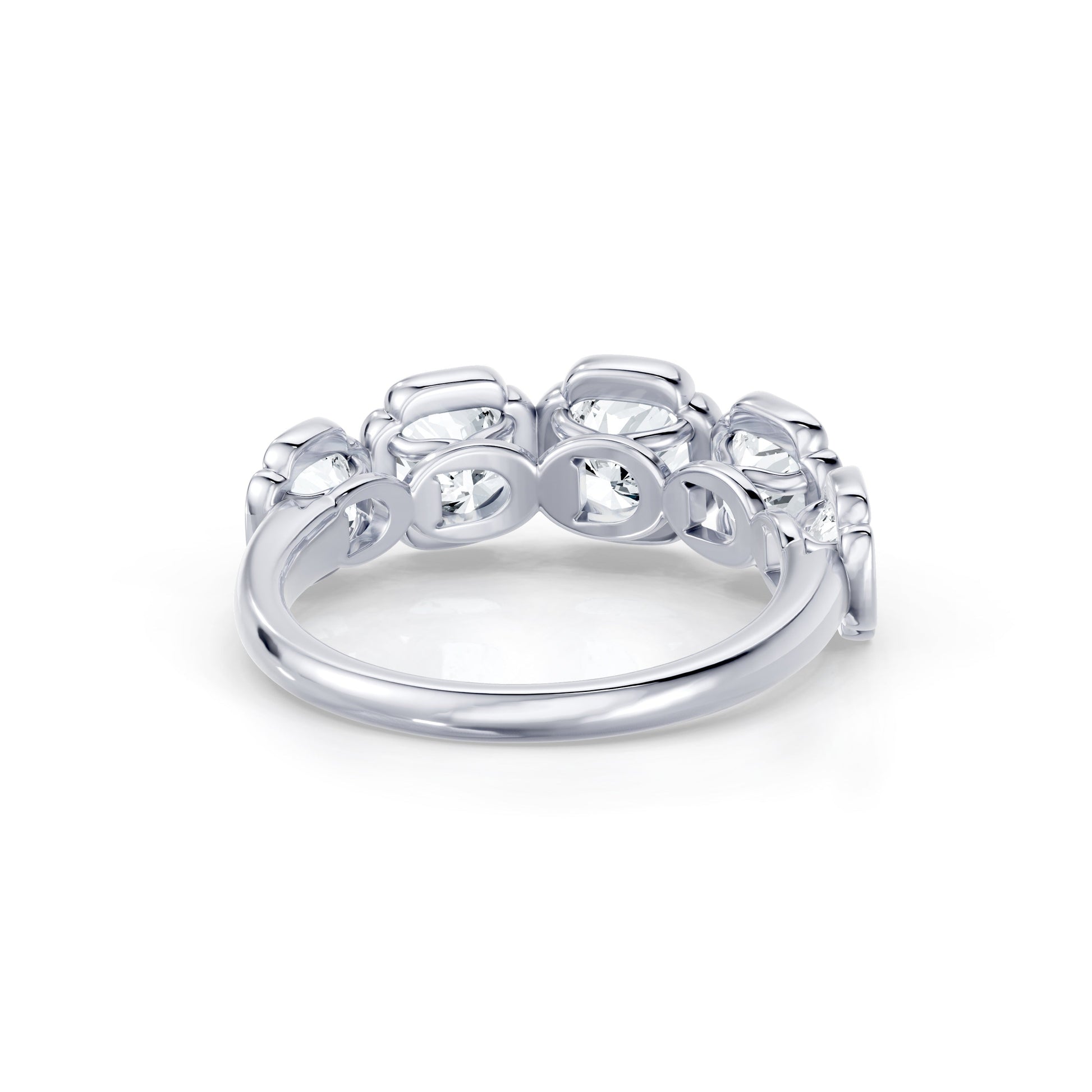 Doree 5-Stone Lab Diamond Cushion Band - view 4