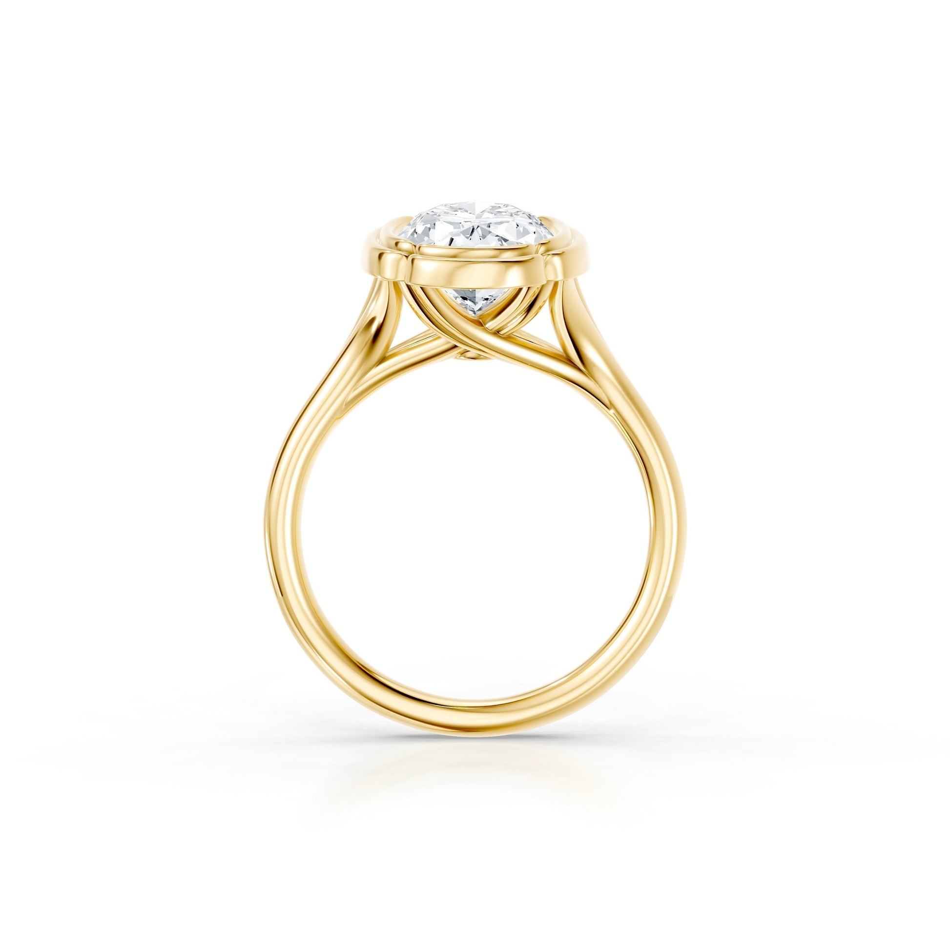 Doree Oval Solitaire Lab Diamond Engagement Ring - view 9