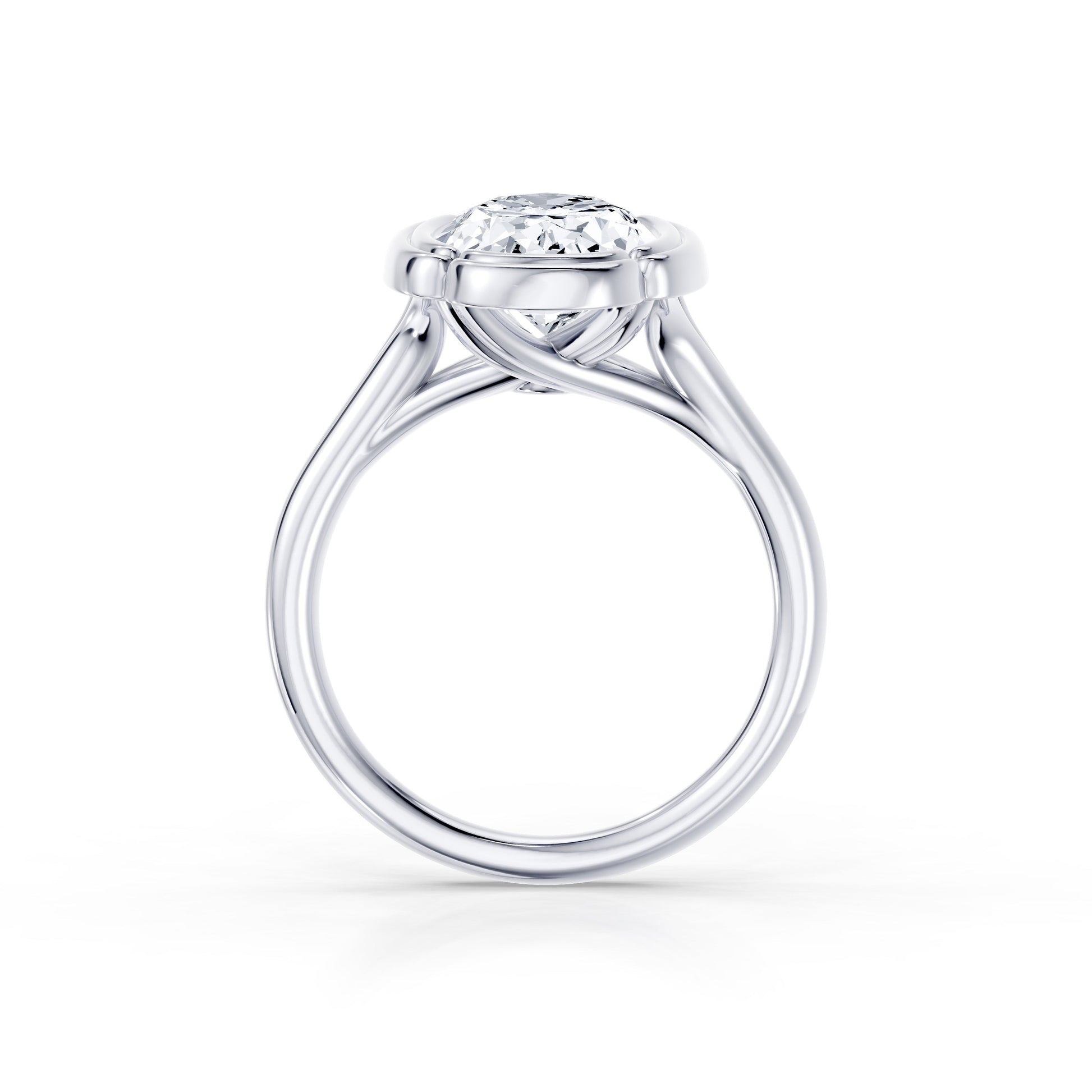 Doree Elongated Cushion Solitaire Lab Diamond Engagement Ring - view 8