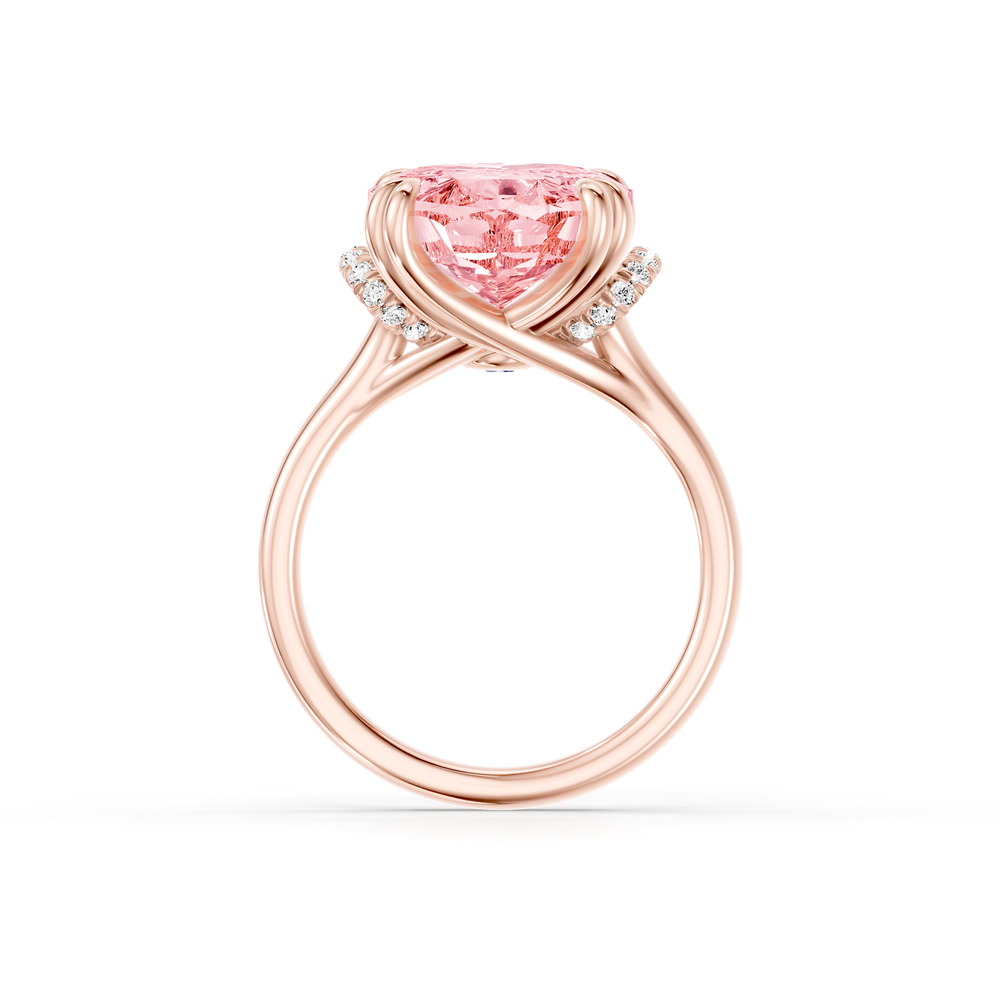 High Jewelry | Nathalie Oval Cut Pink Diamond Solitaire Engagement Ring - view 4