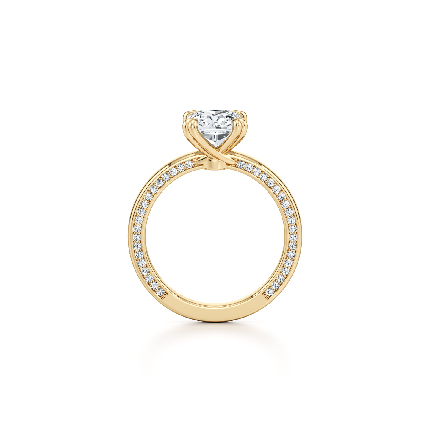 Hayden Signature Round Solitaire Lab Diamond Engagement Ring - view 6
