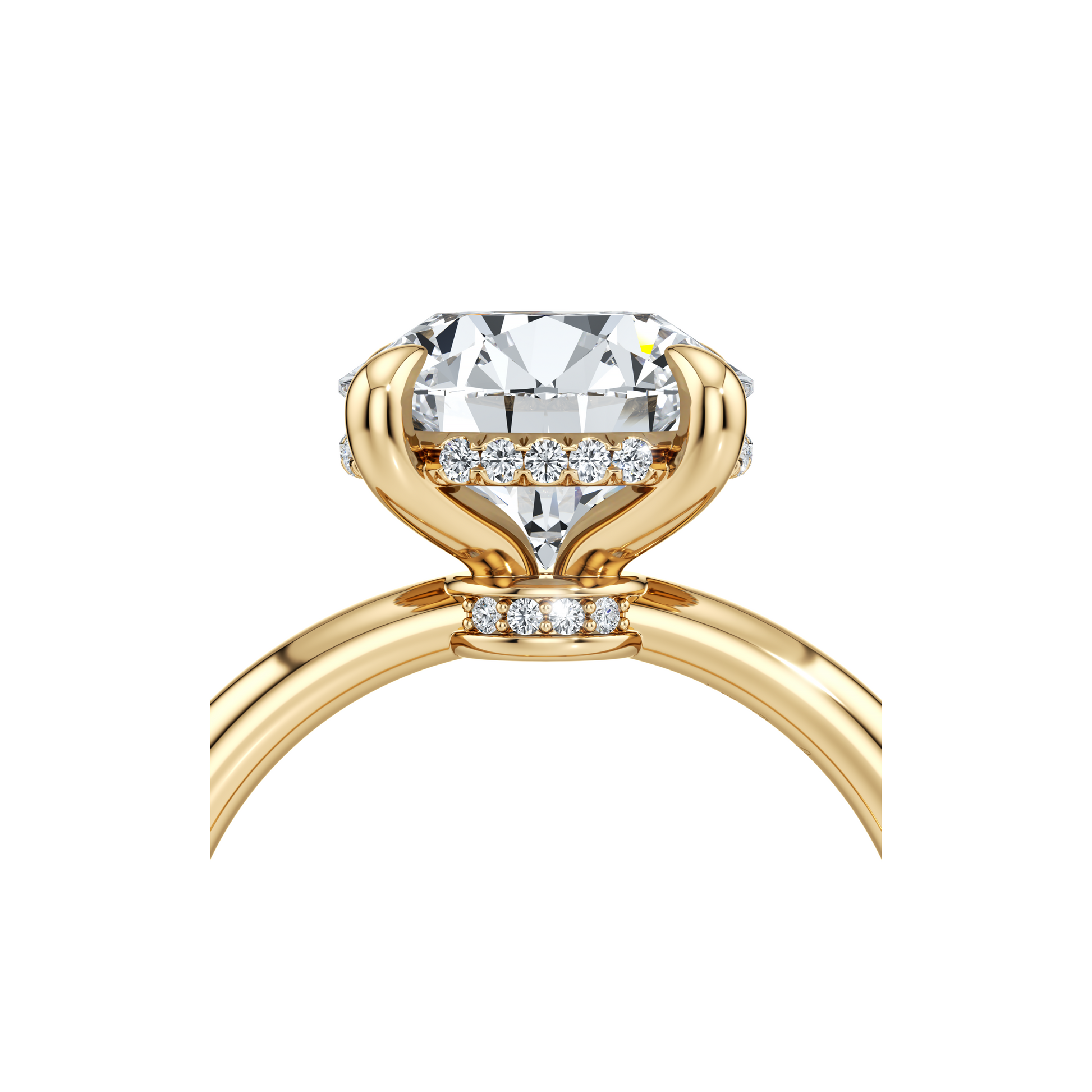 Audrey Round Brilliant Solitaire Lab Diamond Engagement Ring - view 8