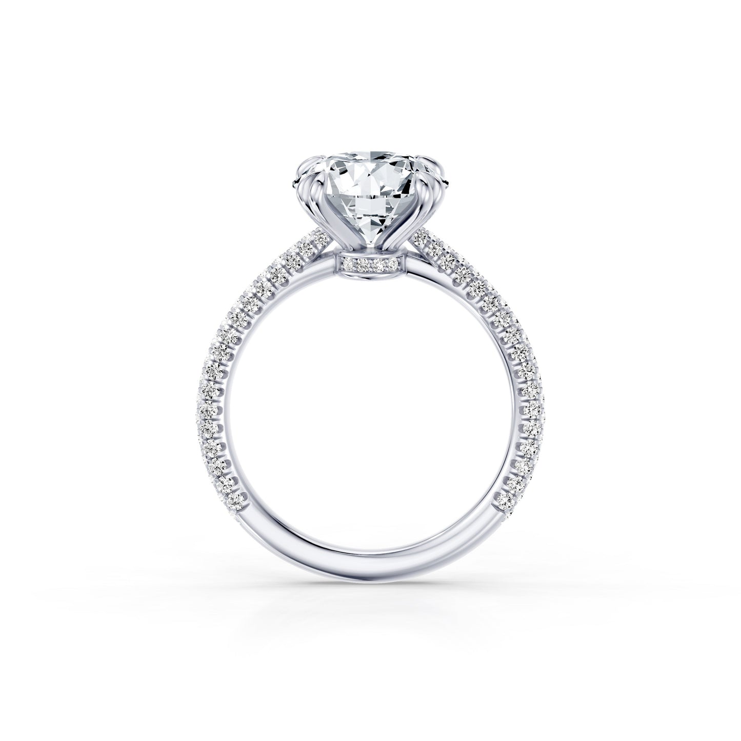 Chelsea Signature Oval Lab Diamond Engagement Ring - view 3