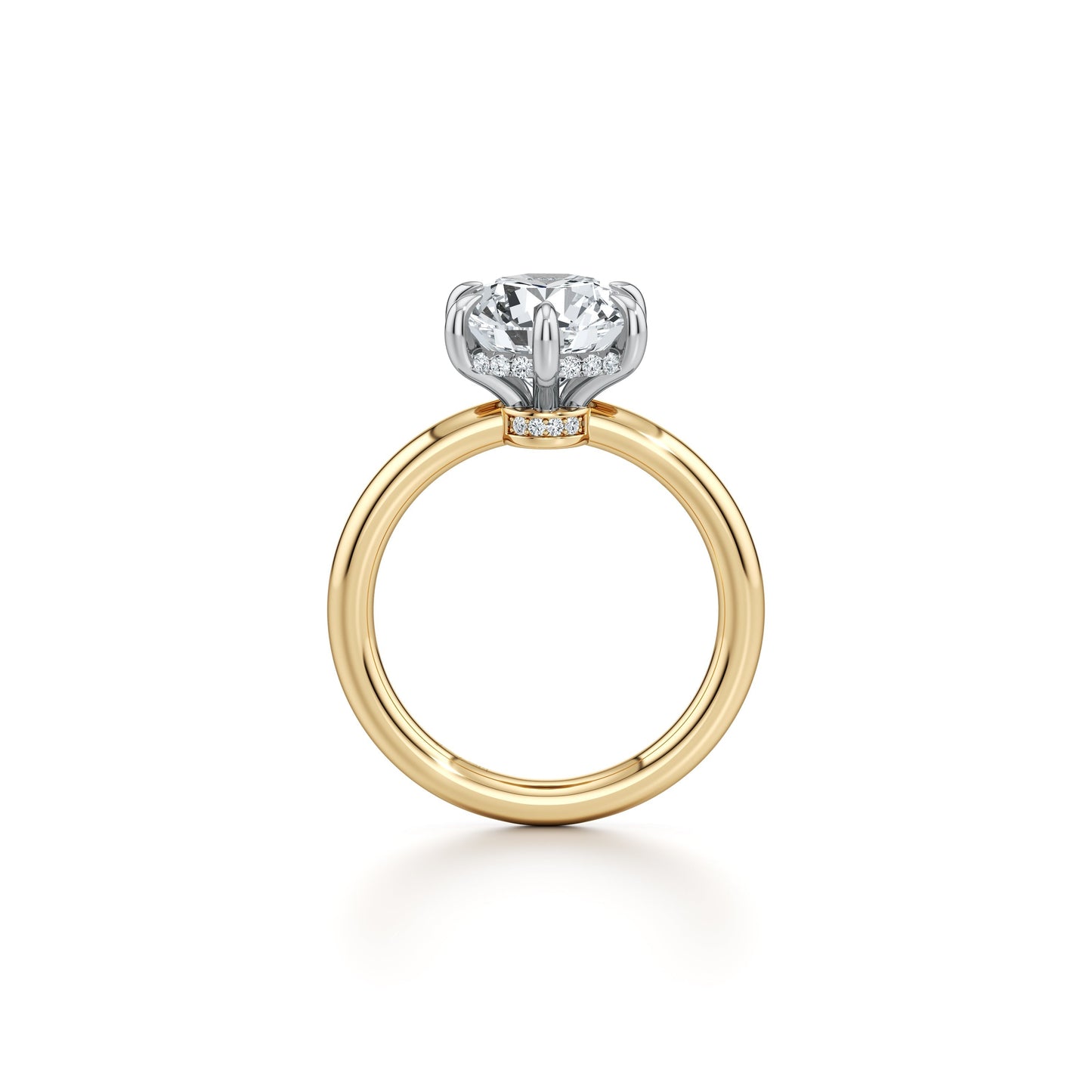 Audrey Round Cut 6-Prong Solitaire Lab Diamond Engagement Ring - view 11