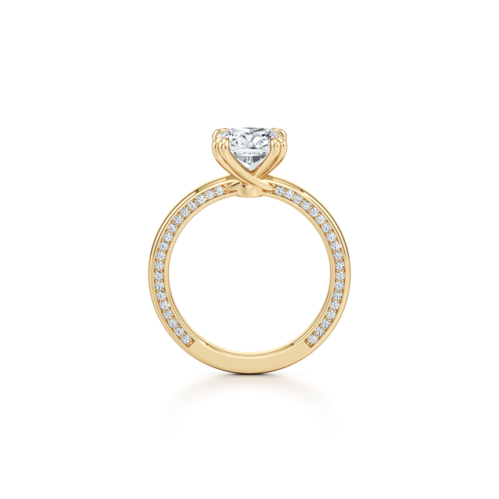Hayden Signature Emerald Solitaire Lab Diamond Engagement Ring - view 6