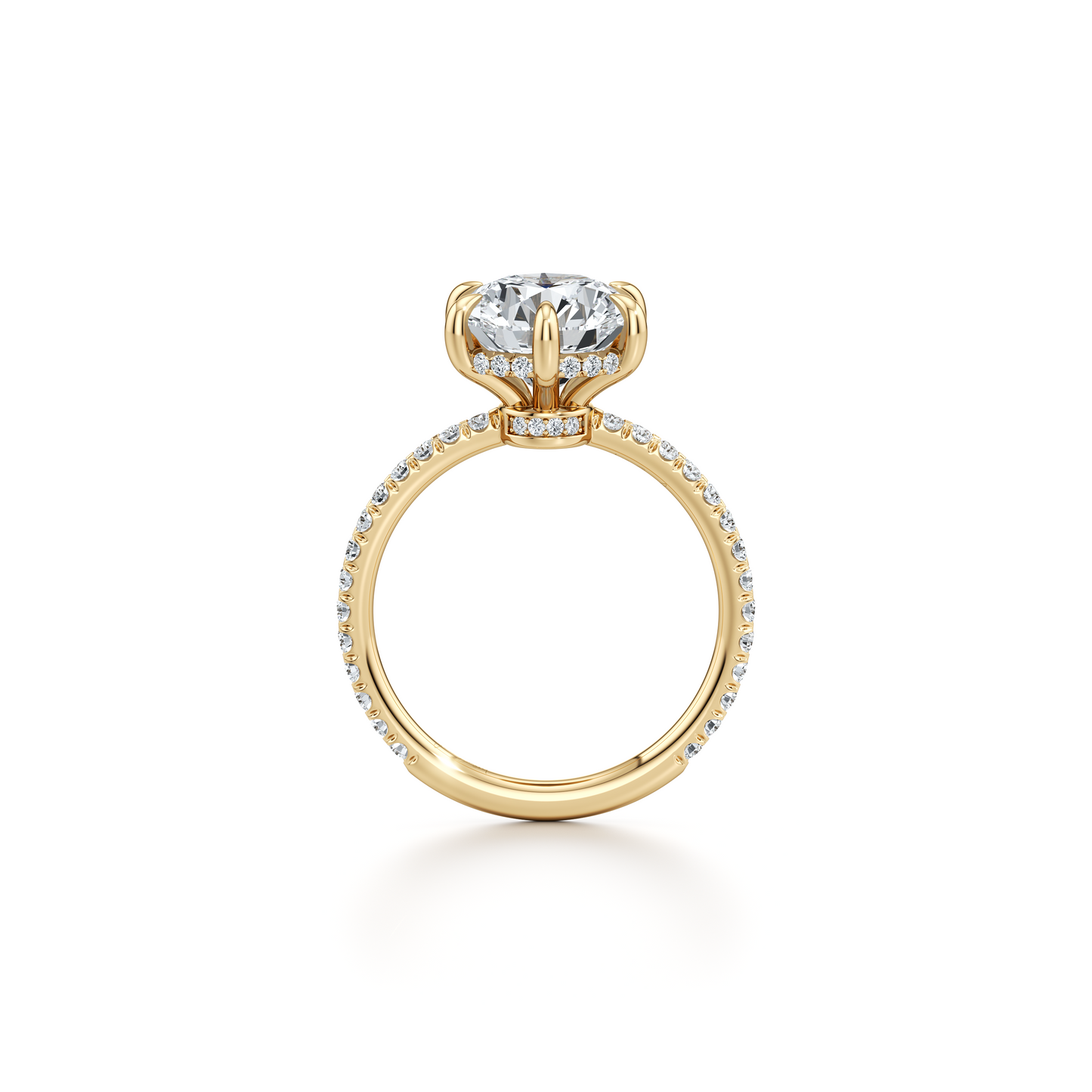 Audrey Round Brilliant 6-Prong Solitaire Lab Diamond Engagement Ring - view 8