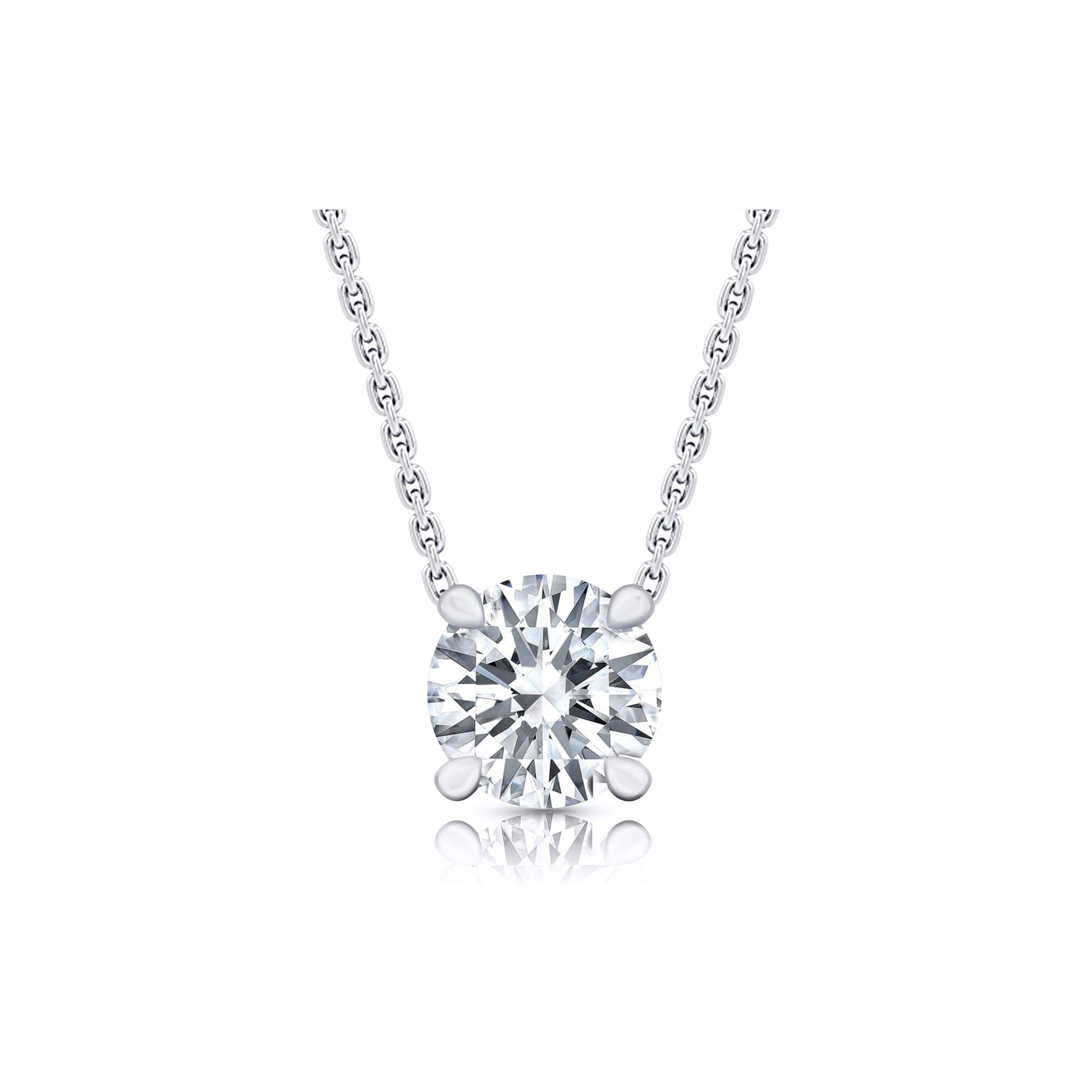 Chelsea Lab Diamond Round Brilliant Pendant - view 4