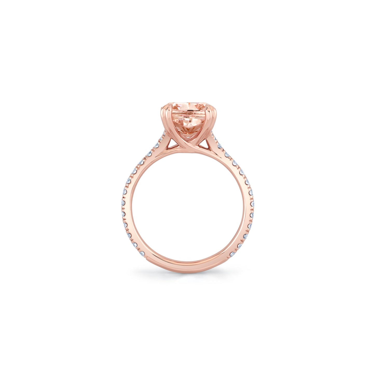 Elle Radiant Solitaire Lab Diamond Engagement Ring - view 10