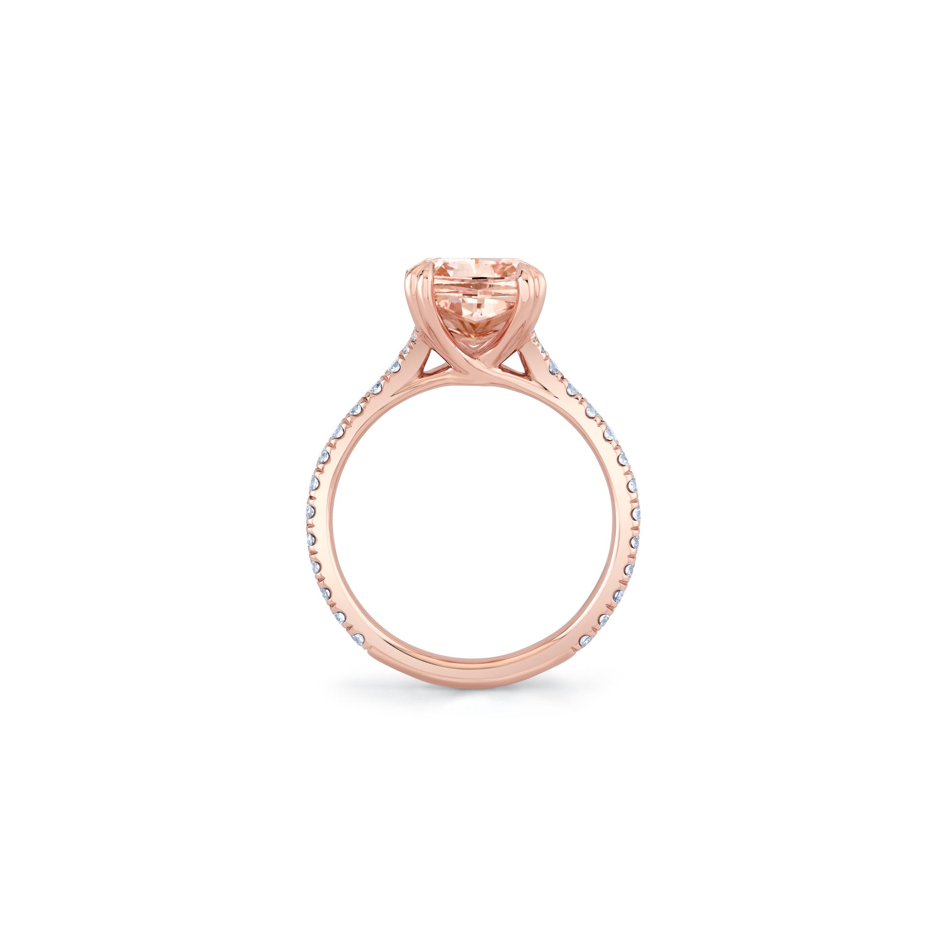 Elle Radiant Solitaire Lab Diamond Engagement Ring - view 10