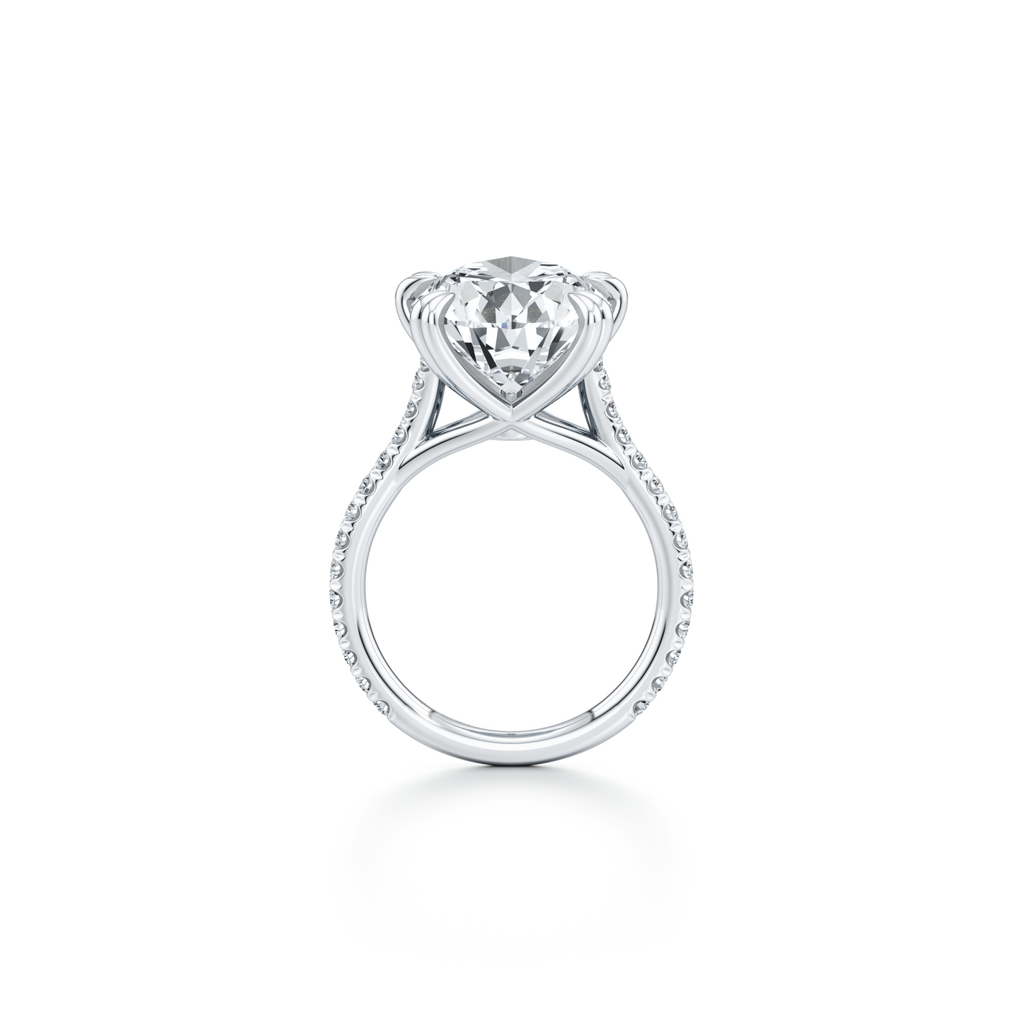 High Jewelry | Elle Pear Solitaire Lab Diamond Engagement Ring - view 3