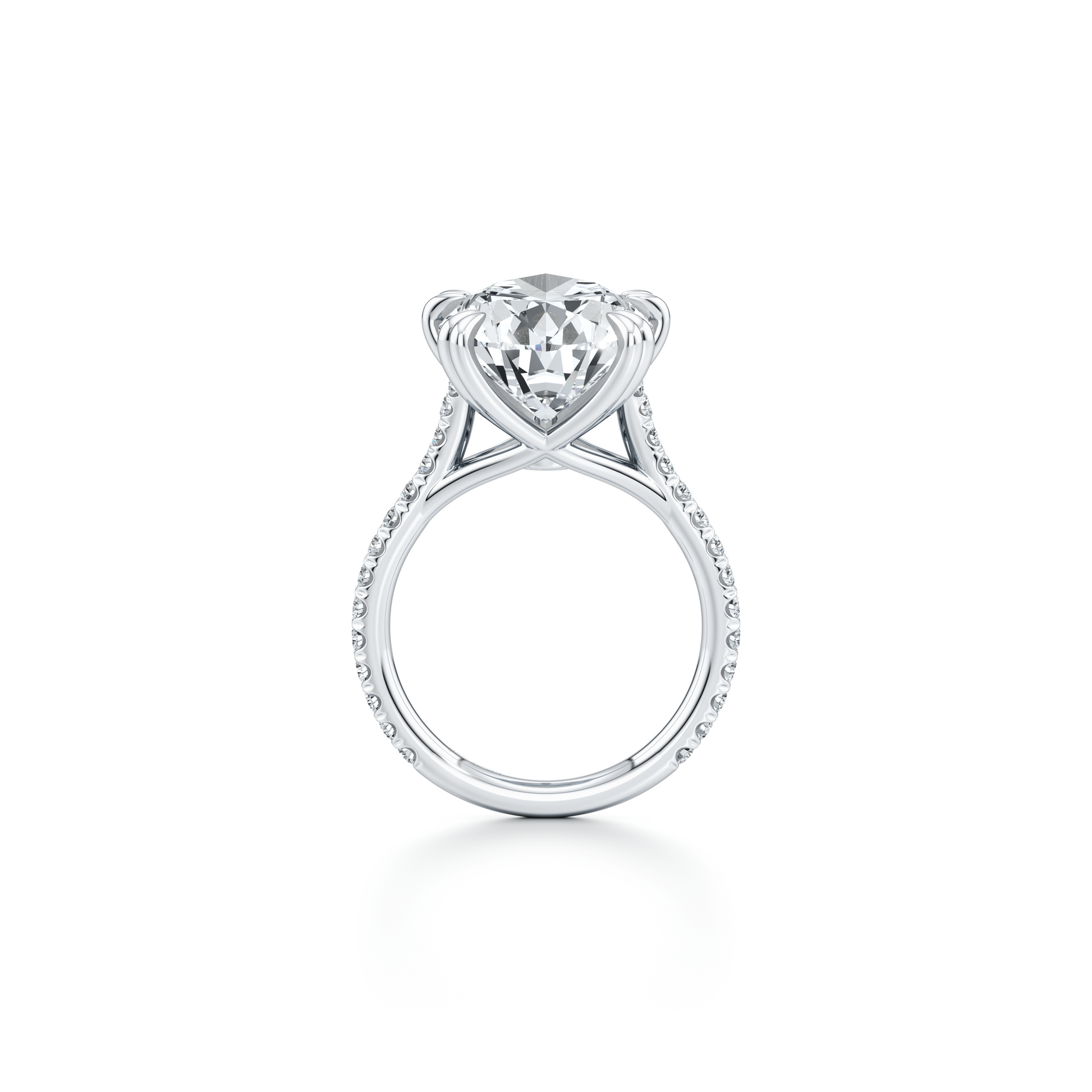 High Jewelry | Elle Pear Solitaire Lab Diamond Engagement Ring - view 3