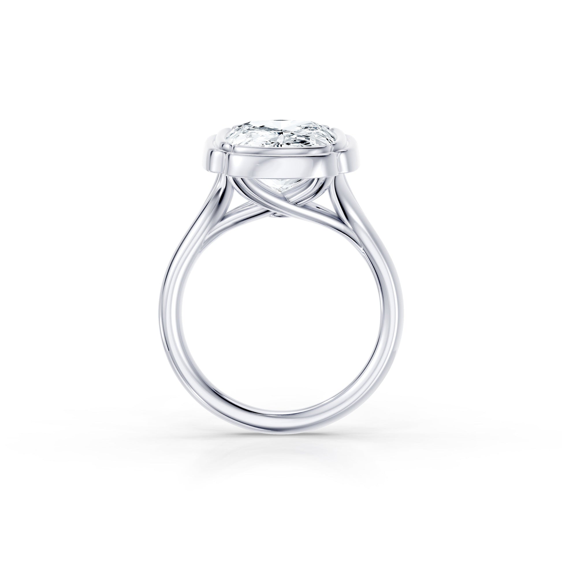 Doree Cushion Solitaire Lab Diamond Engagement Ring - view 4