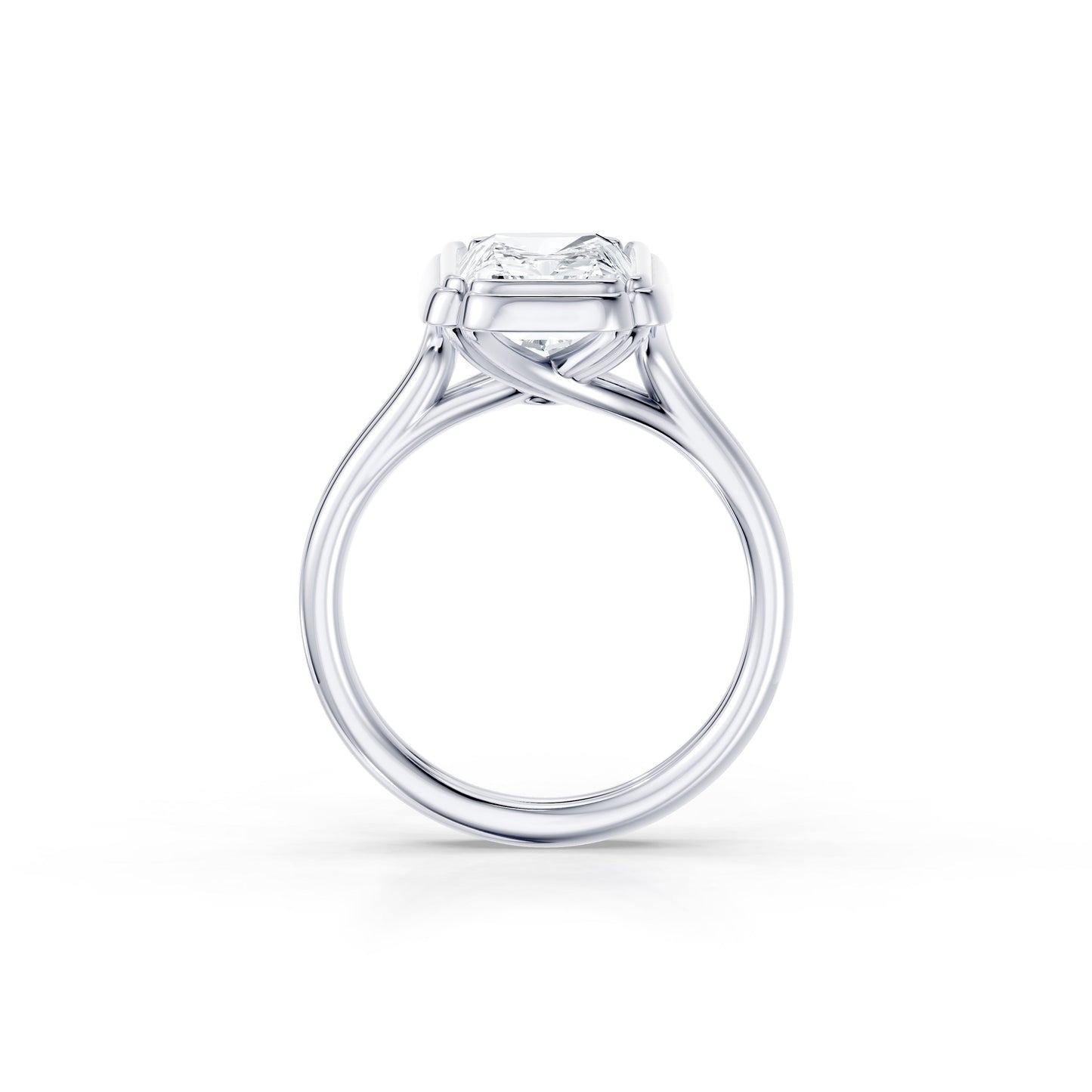 Doree Radiant Solitaire Lab Diamond Engagement Ring - view 3