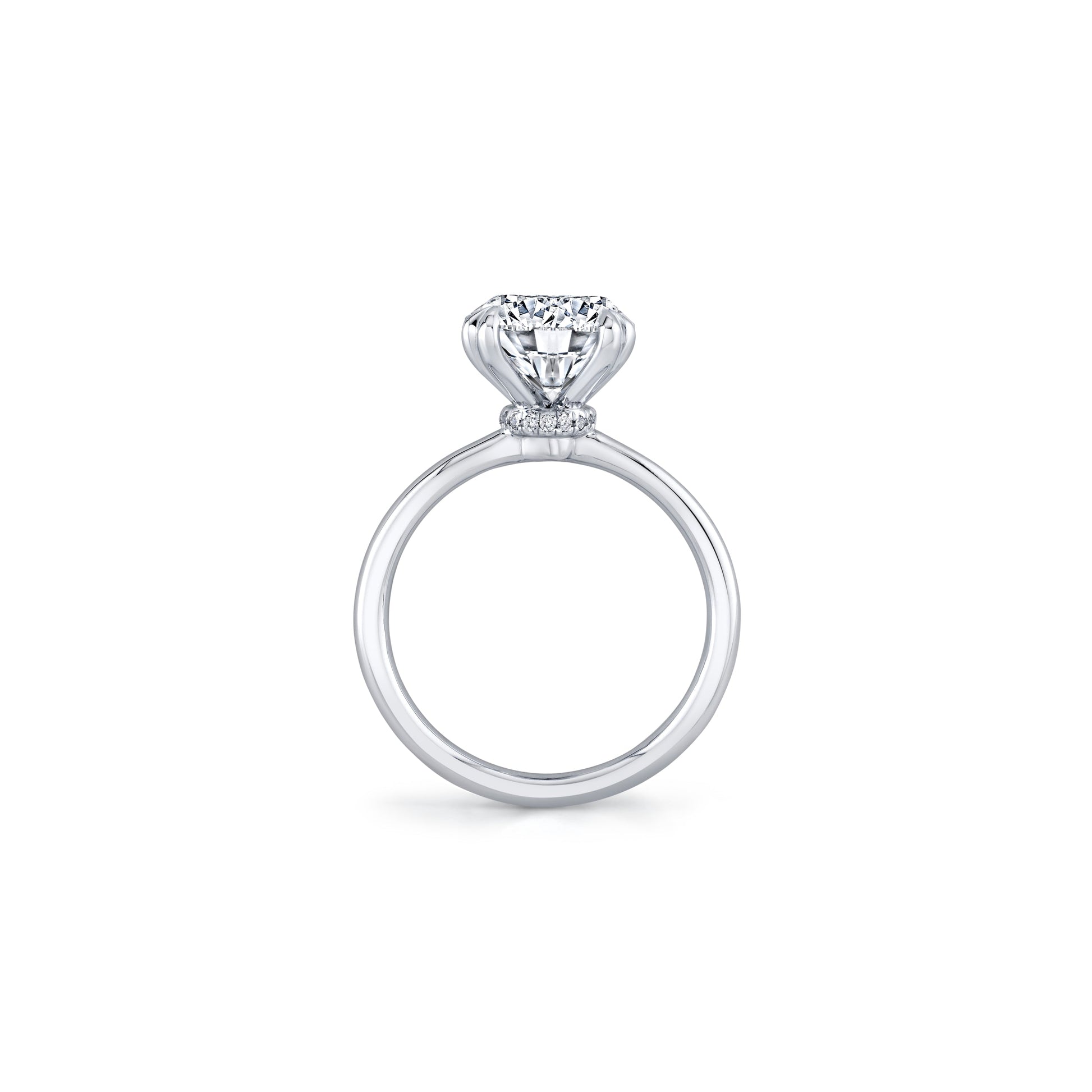 Kate Antique Cushion Solitaire Lab Diamond Engagement Ring - view 3