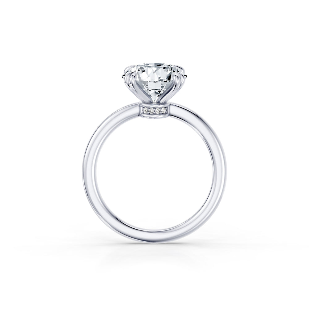 Audrey Signature Round Cut Lab Diamond Engagement Ring - view 3