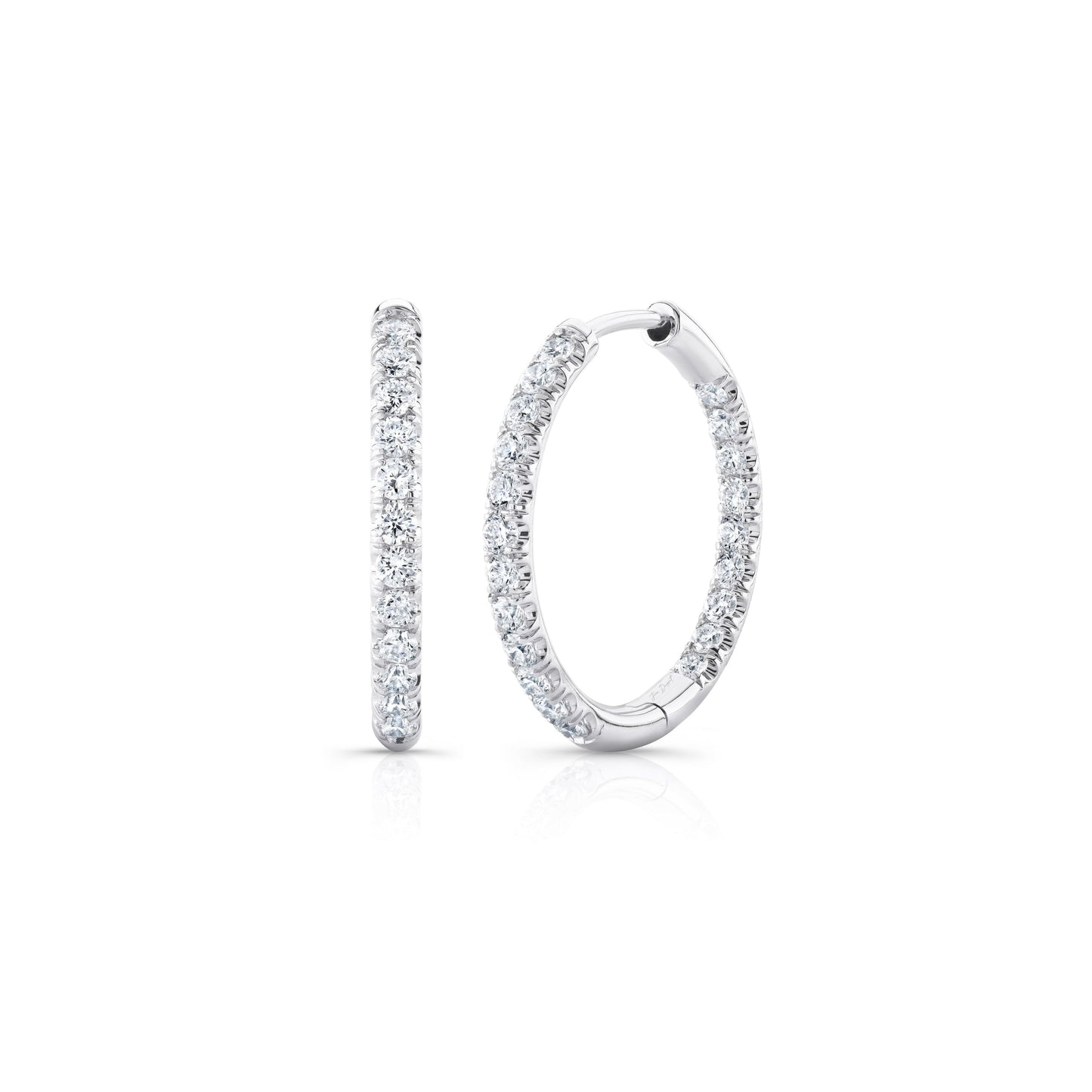 Audrey Inside Out Lab Diamond Pave Hoops - view 4