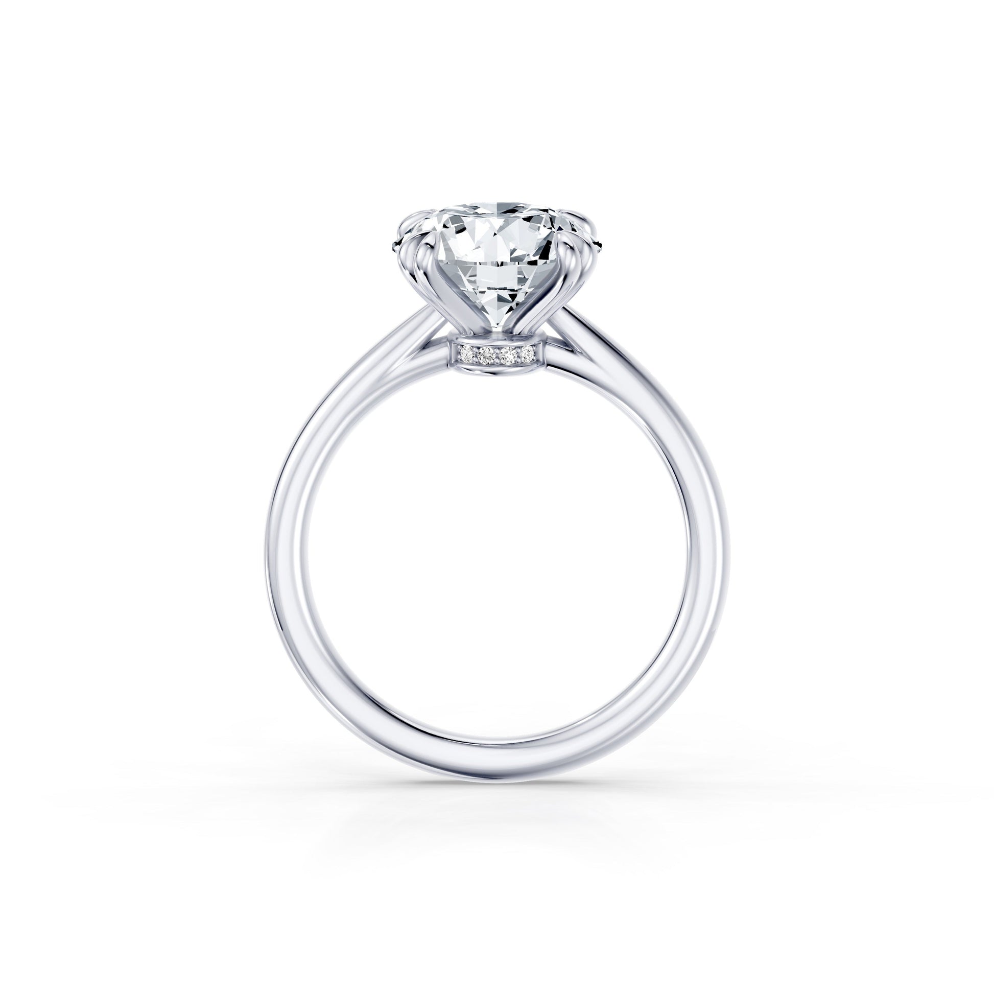 Chelsea Signature Double Prong Pear Lab Diamond Engagement Ring - view 3