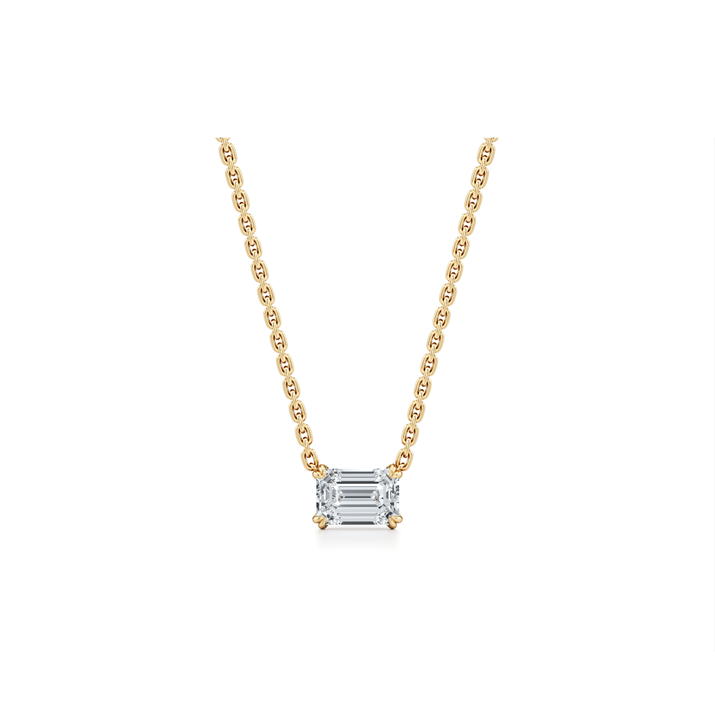 Elle Lab Diamond Emerald Pendant - view 4