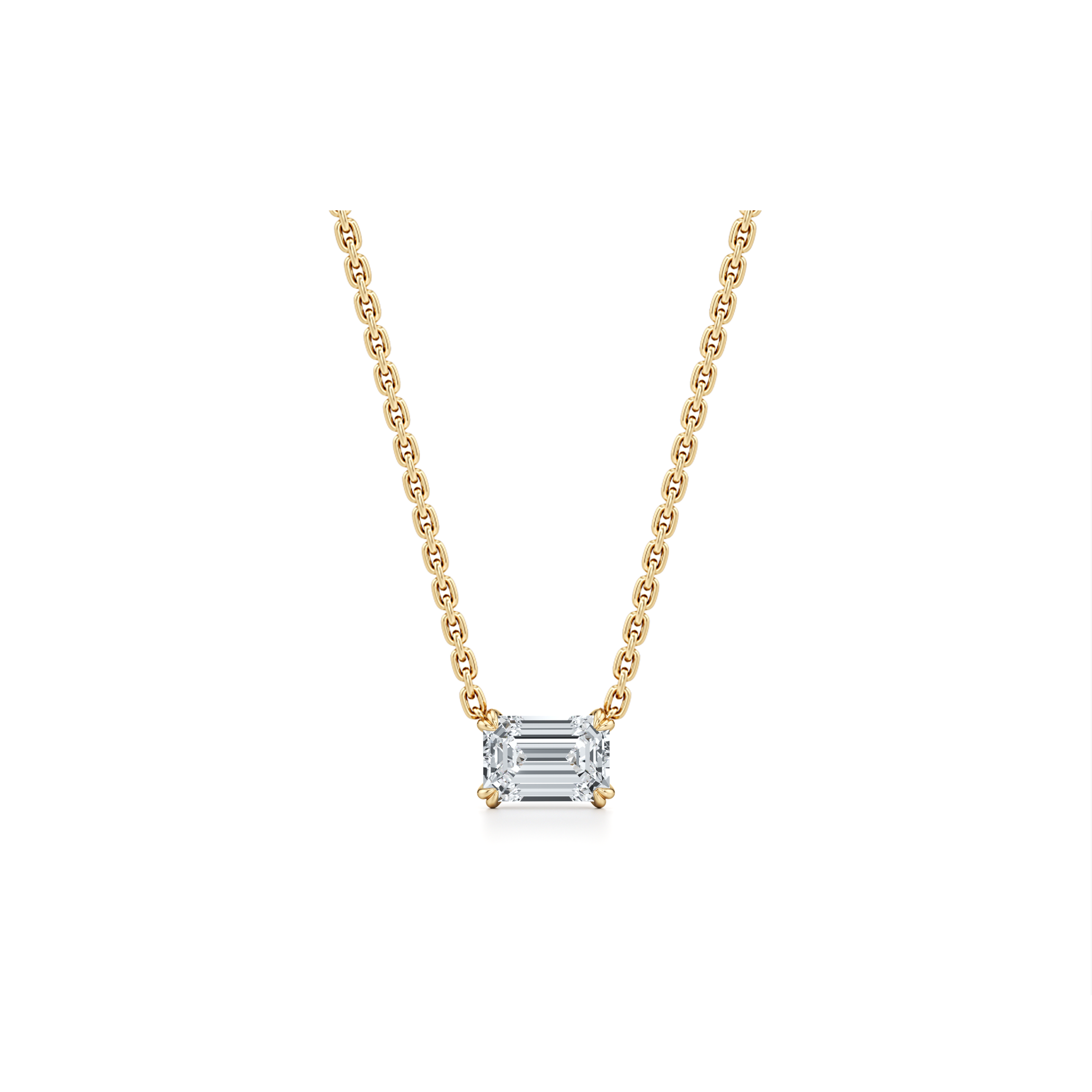 Elle Lab Diamond Emerald Pendant - view 4