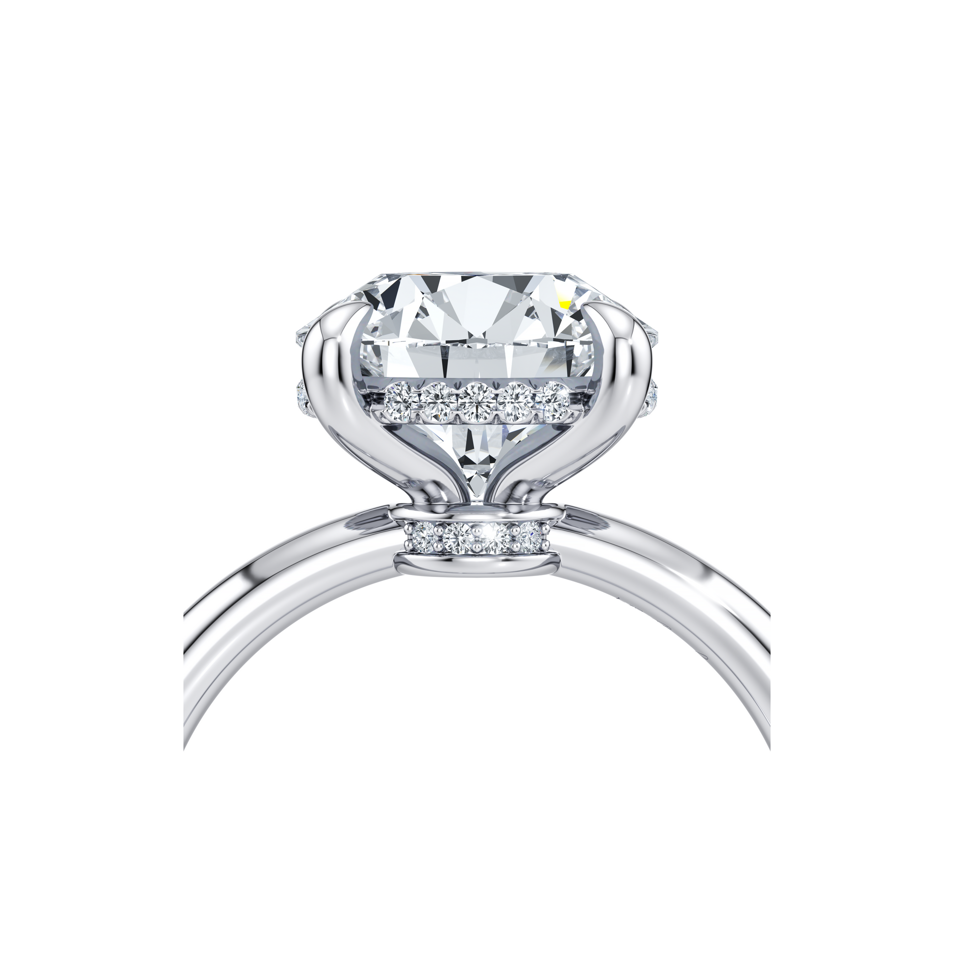 Audrey Round Brilliant Solitaire Lab Diamond Engagement Ring - view 4
