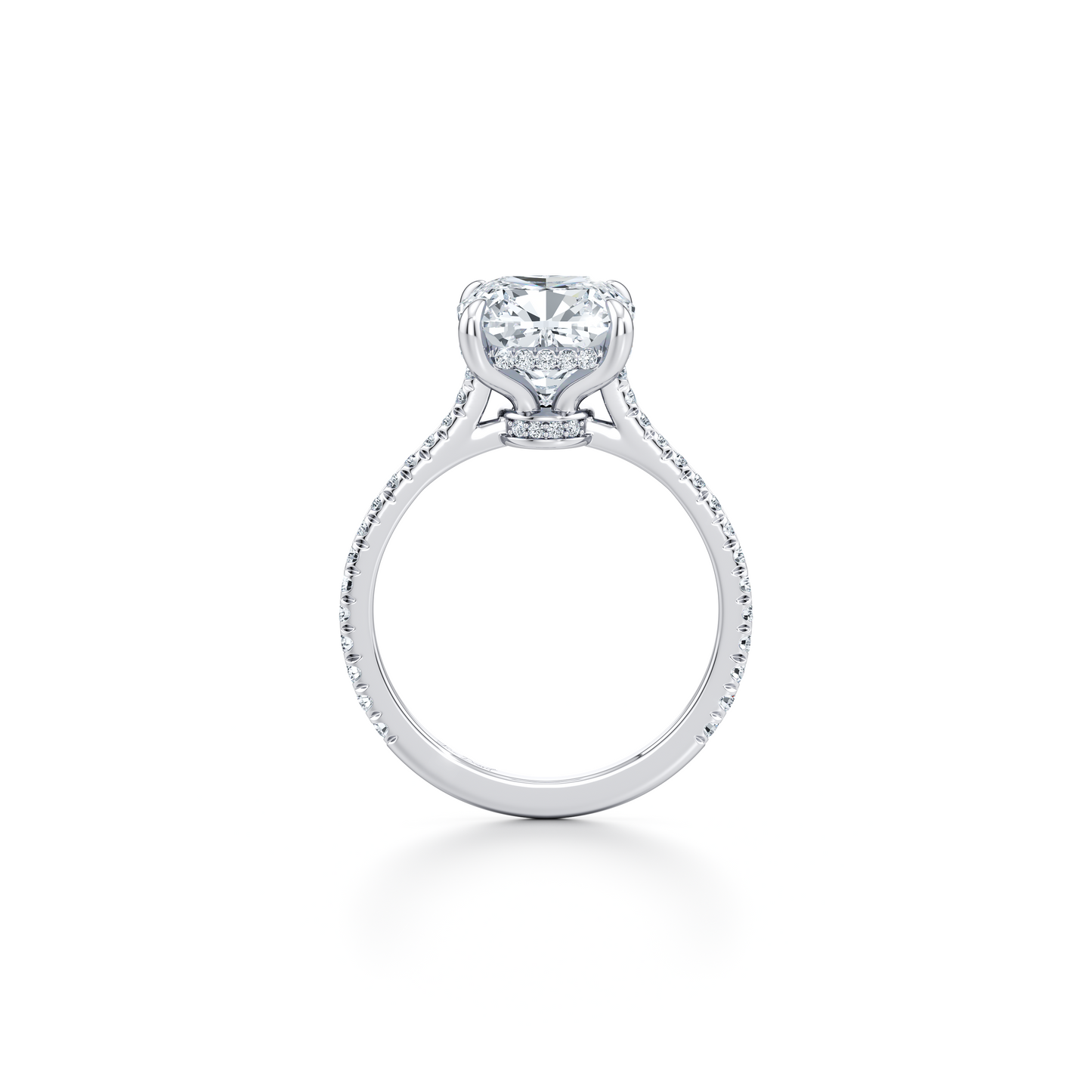 Chelsea Cushion Cut Solitaire Lab Diamond Engagement Ring - view 9