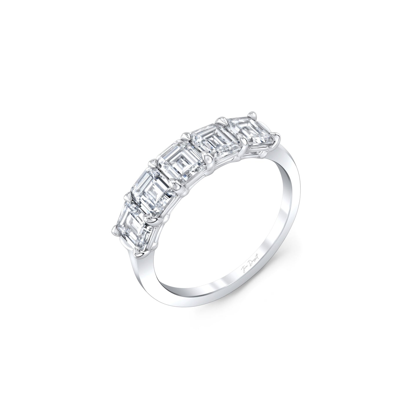 Olivia 5-Stone Emerald Lab Diamond Band - view 4