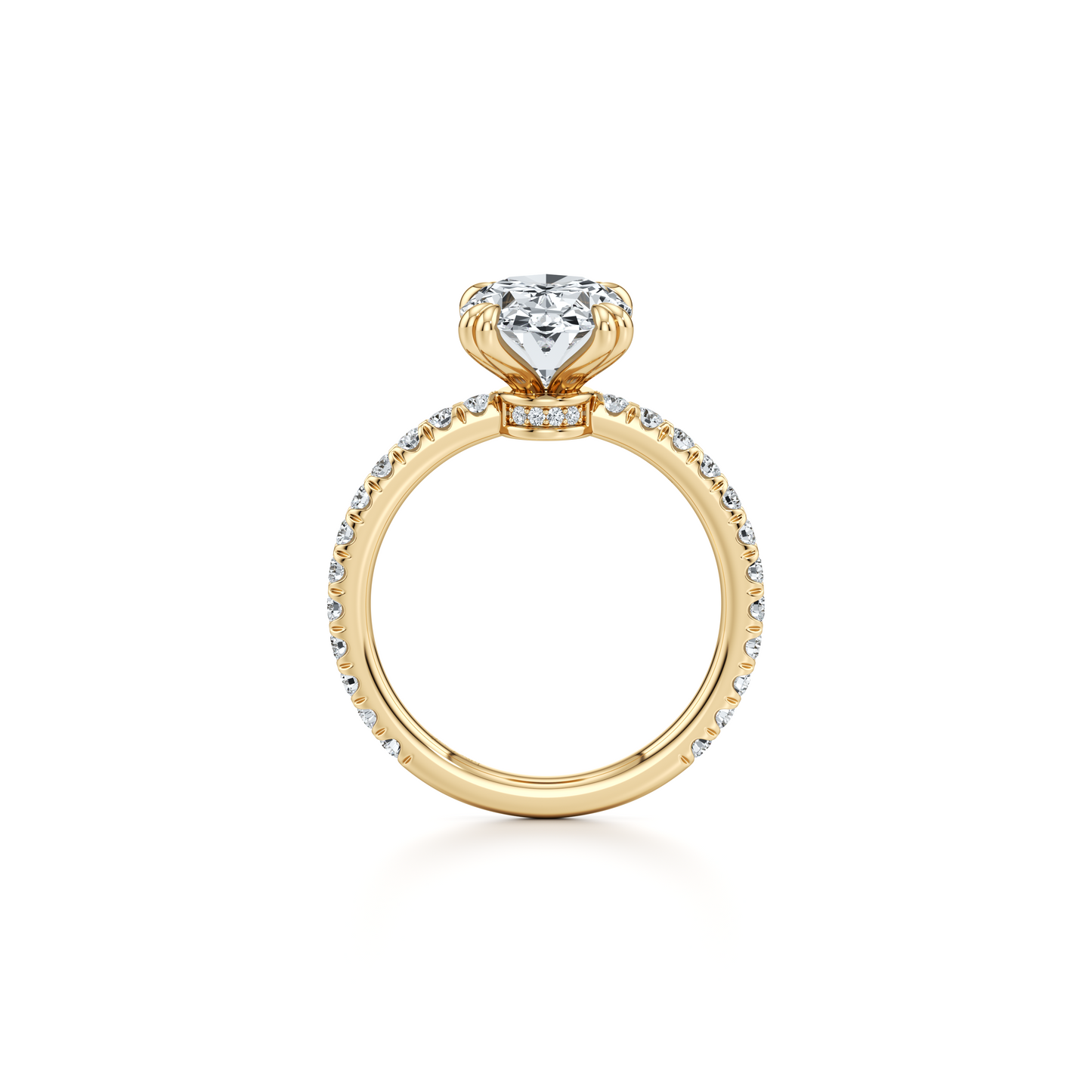 Audrey Signature Double Prong Round Lab Diamond Engagement Ring - view 7