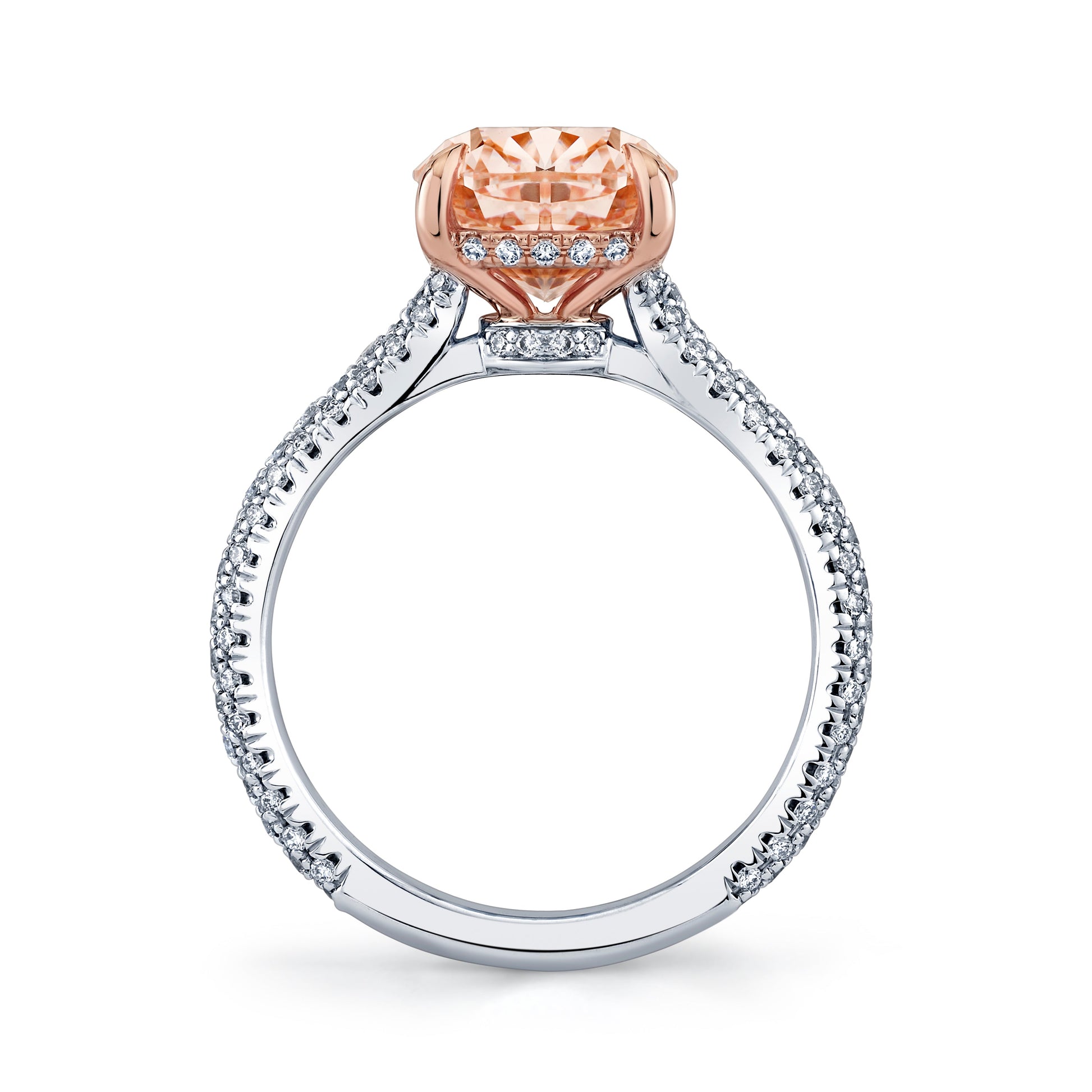 Chelsea Elongated Cushion Solitaire Lab Diamond Engagement Ring - view 7