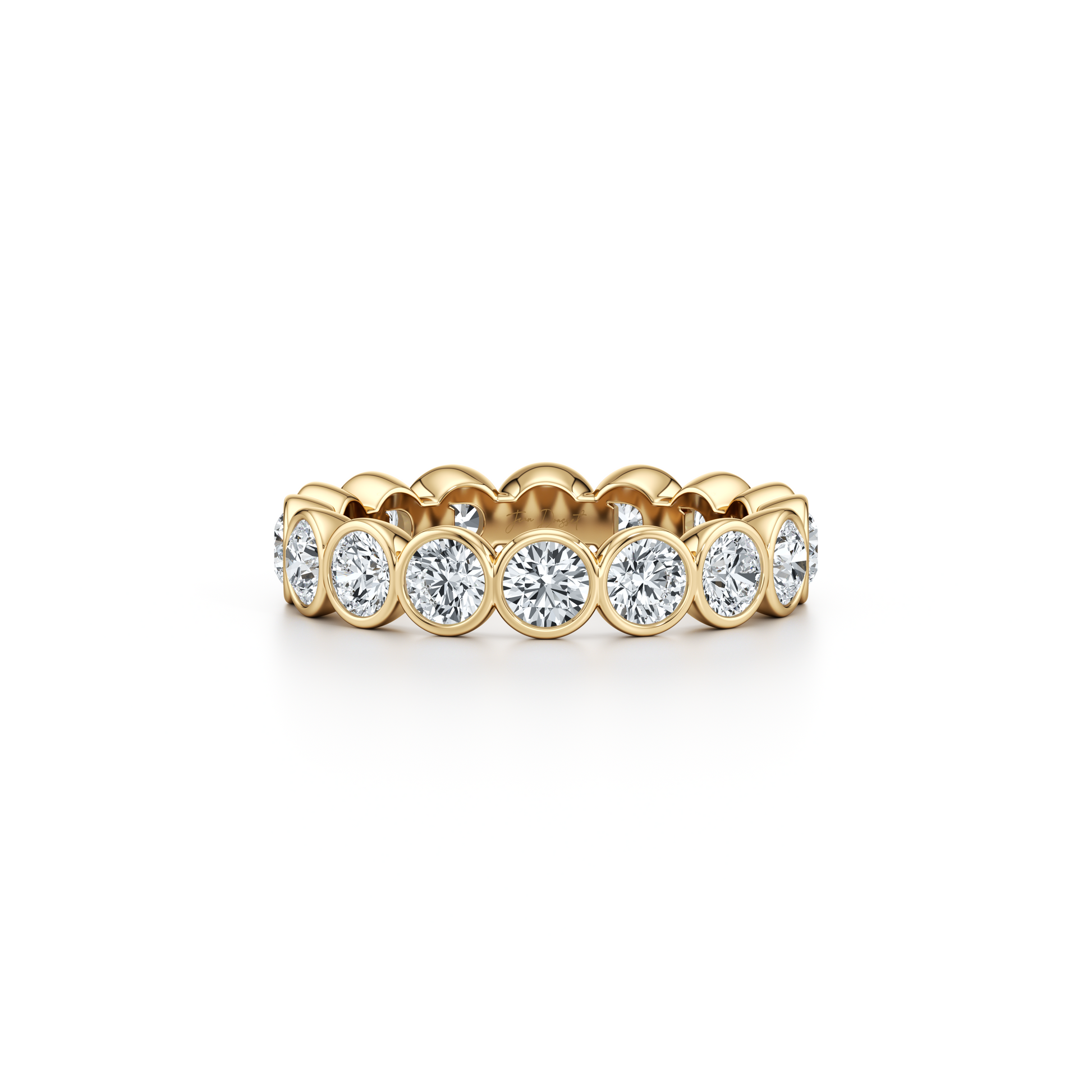 Bezel Set Round Brilliant Lab Diamond Eternity Band - view 4