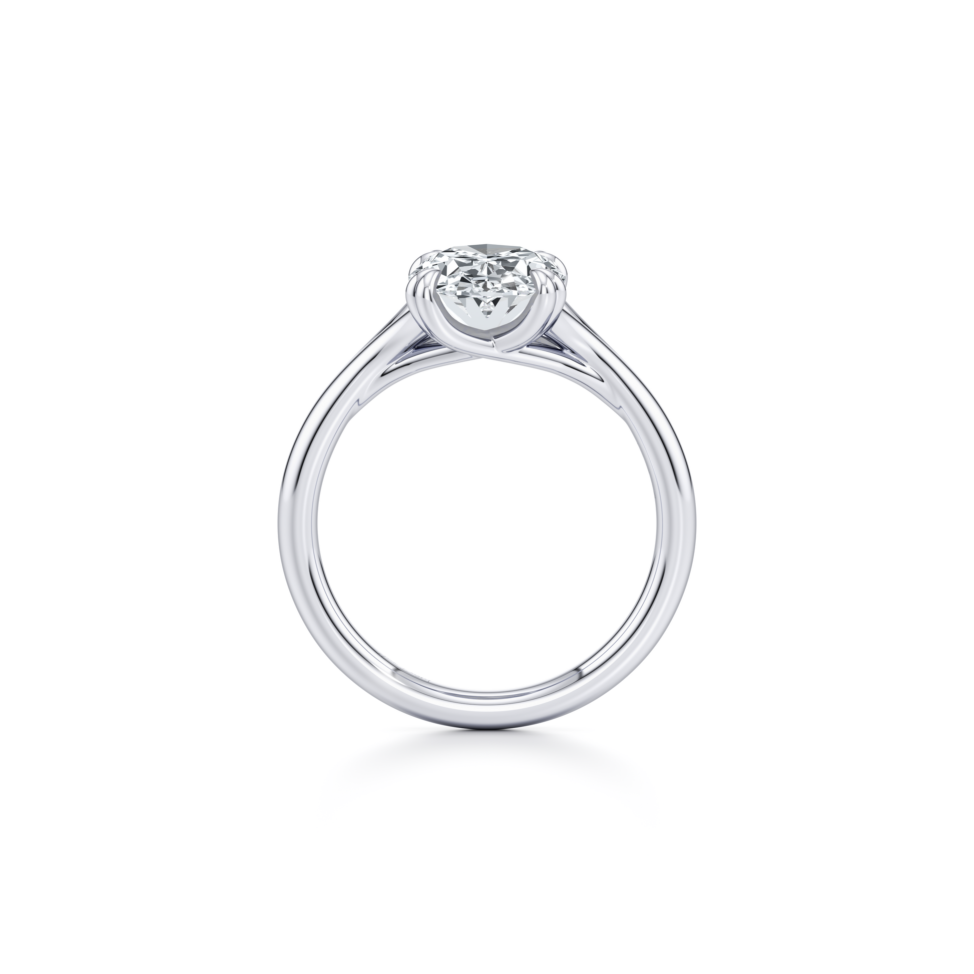 Jane Oval Solitaire Lab Diamond Engagement Ring - view 9