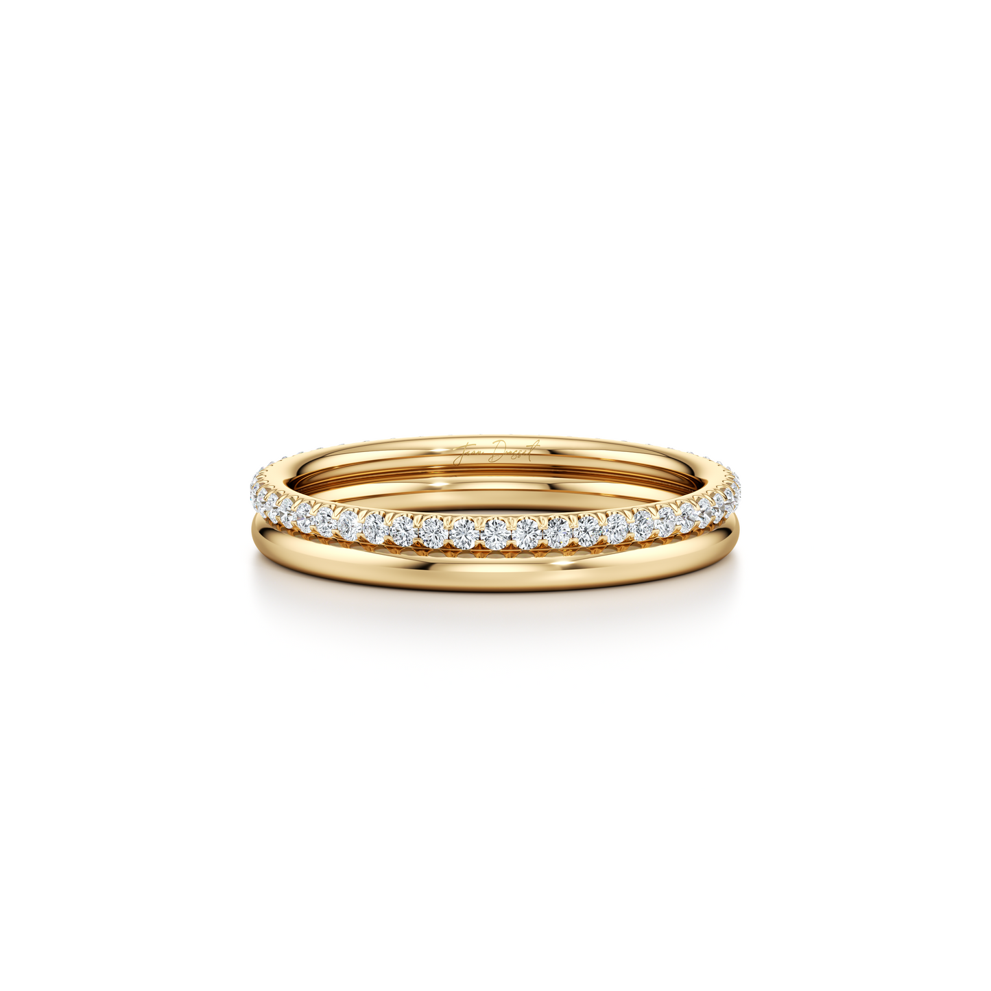 Elle Double Lab Diamond Band - view 4