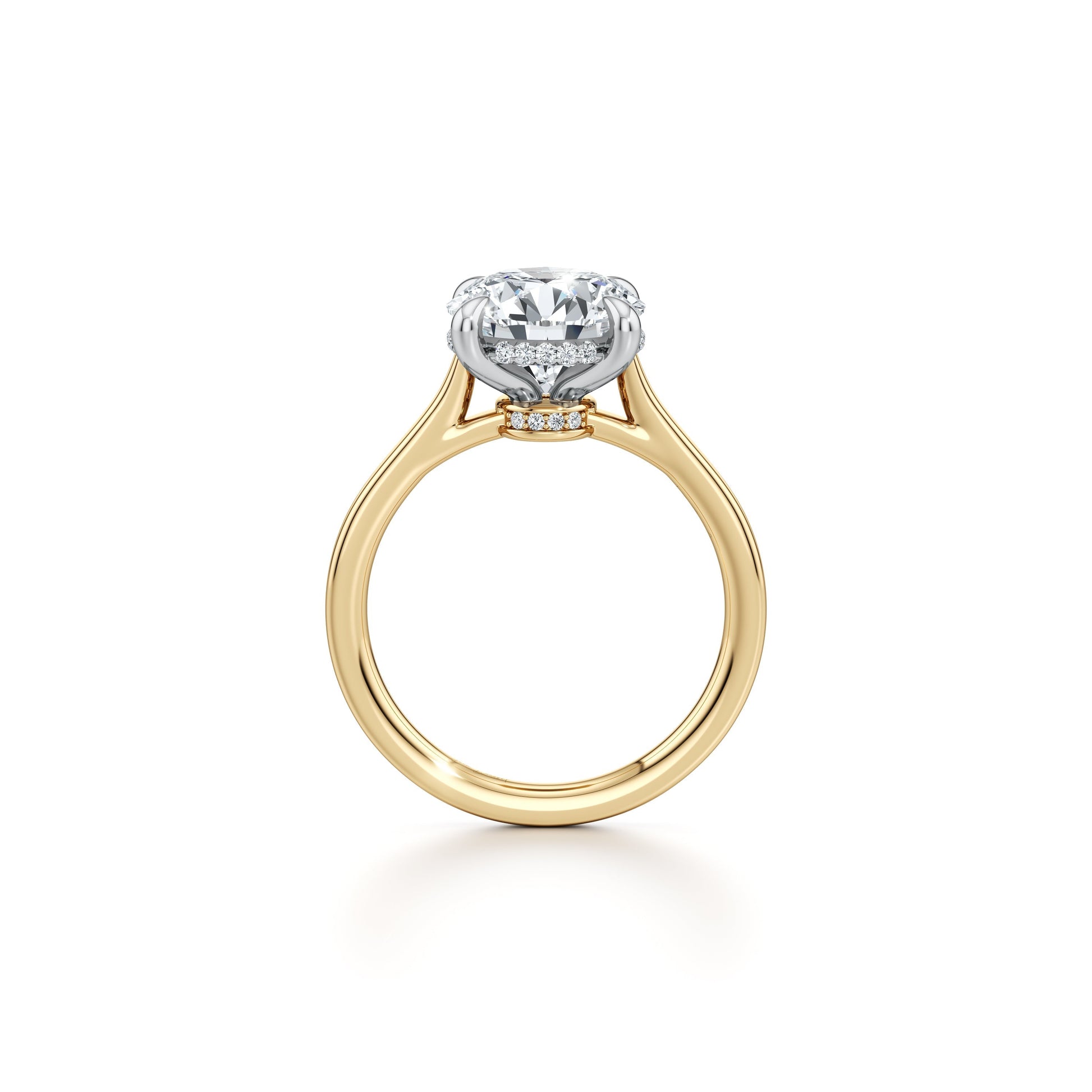 Chelsea Round Solitaire Lab Diamond Engagement Ring - view 7