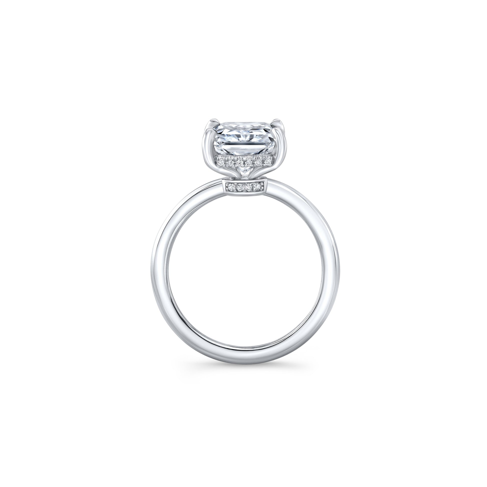 Audrey Radiant Solitaire Lab Pink Diamond Engagement Ring - view 7
