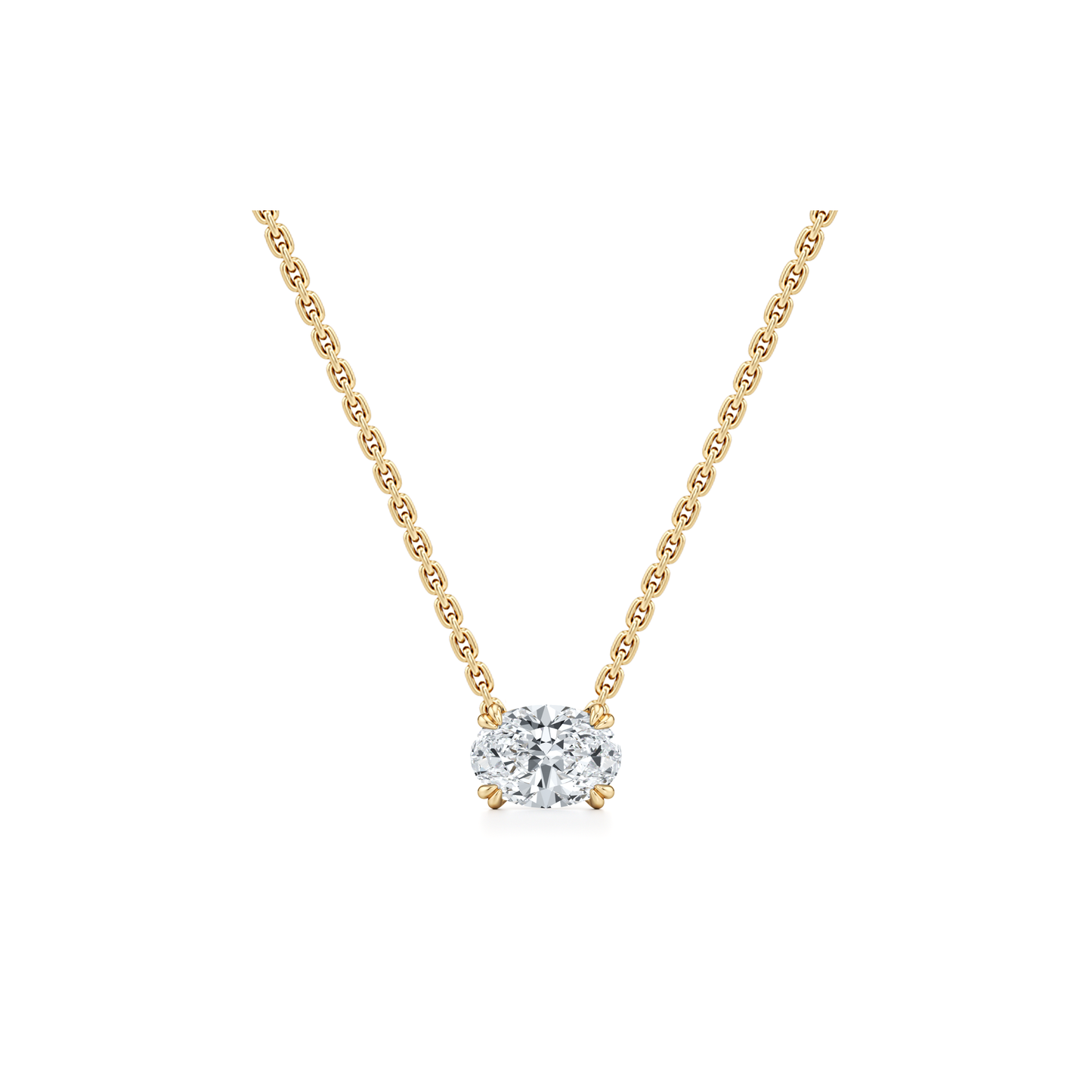 Elle Lab Diamond Oval Pendant - view 4