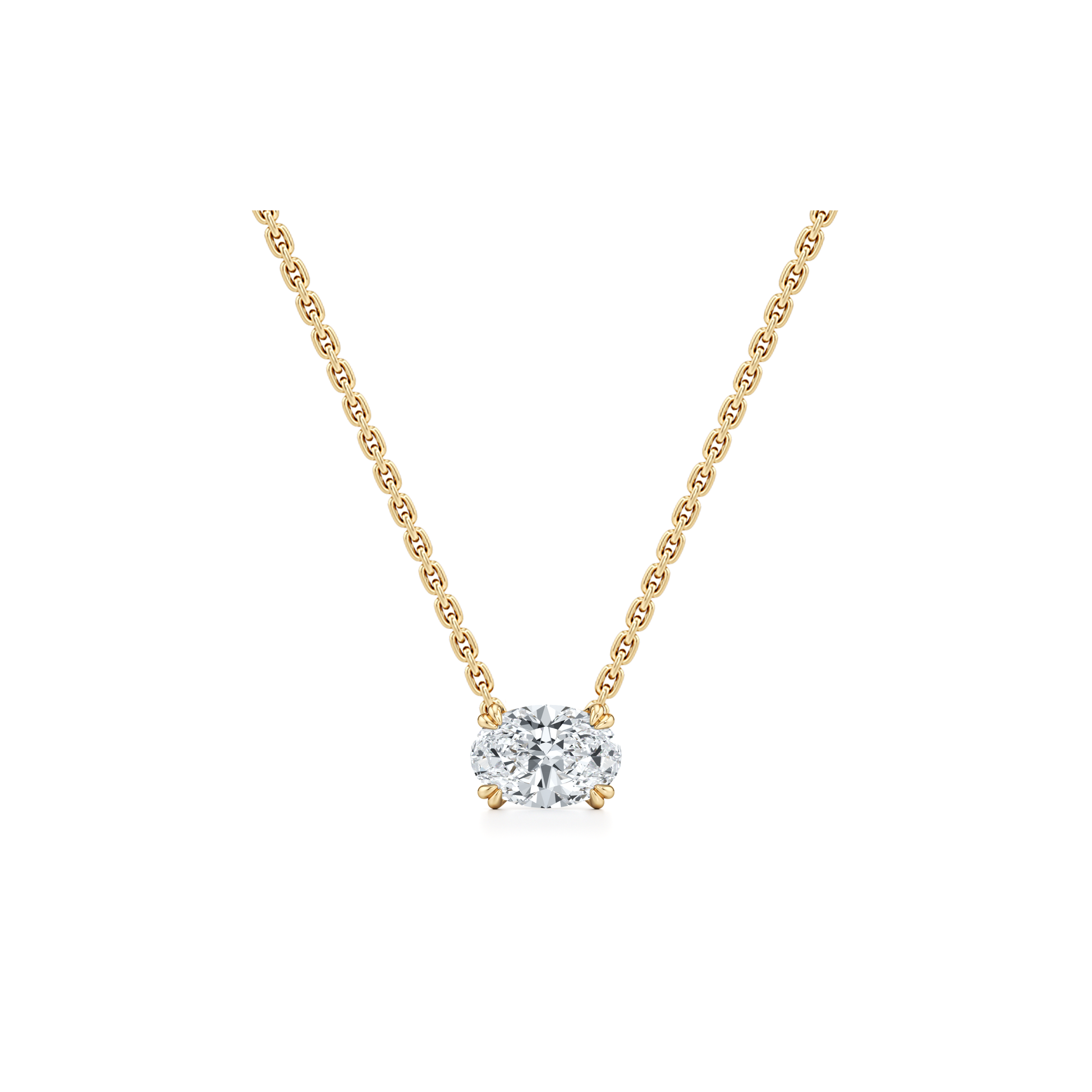 Elle Lab Diamond Oval Pendant - view 4