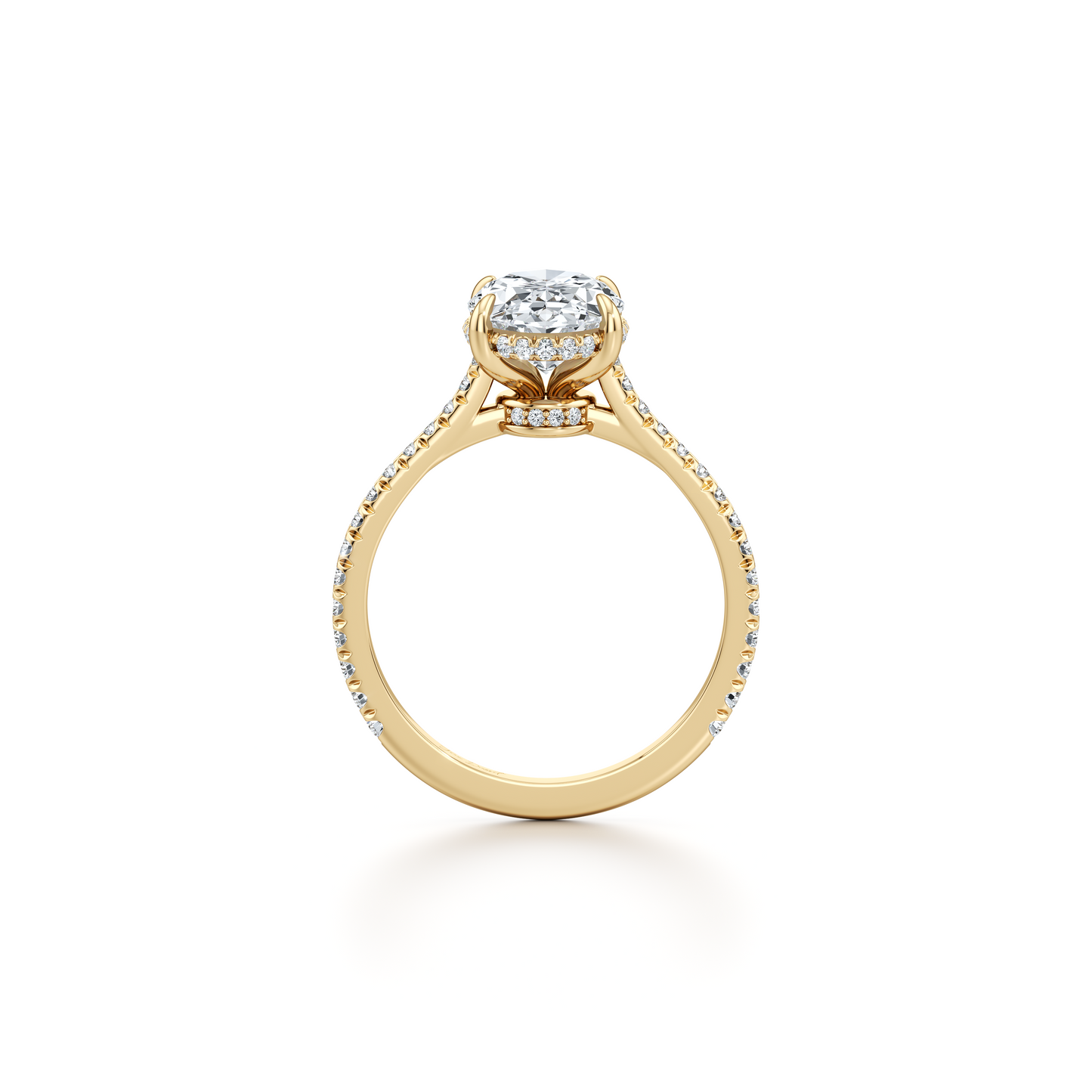 Chelsea Oval Solitaire Lab Diamond Engagement Ring - view 7