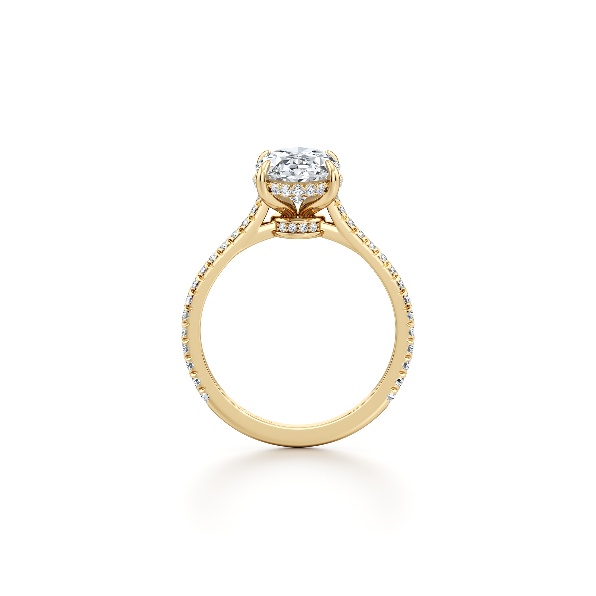 Chelsea Oval Solitaire Lab Diamond Engagement Ring - view 7
