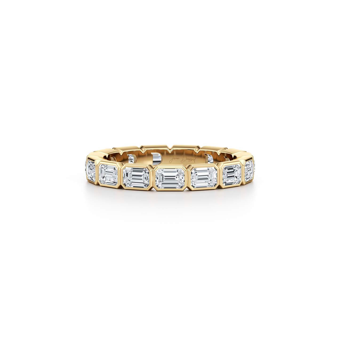 Bezel Set Emerald Lab Diamond Eternity Band - view 4