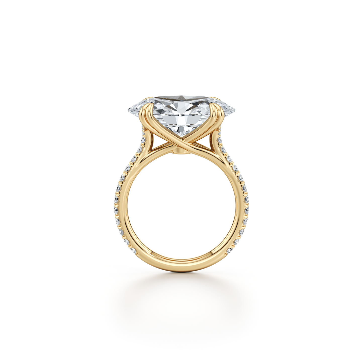 High Jewelry | Elle East-West Oval Solitaire Lab Diamond Engagement Ring - view 3