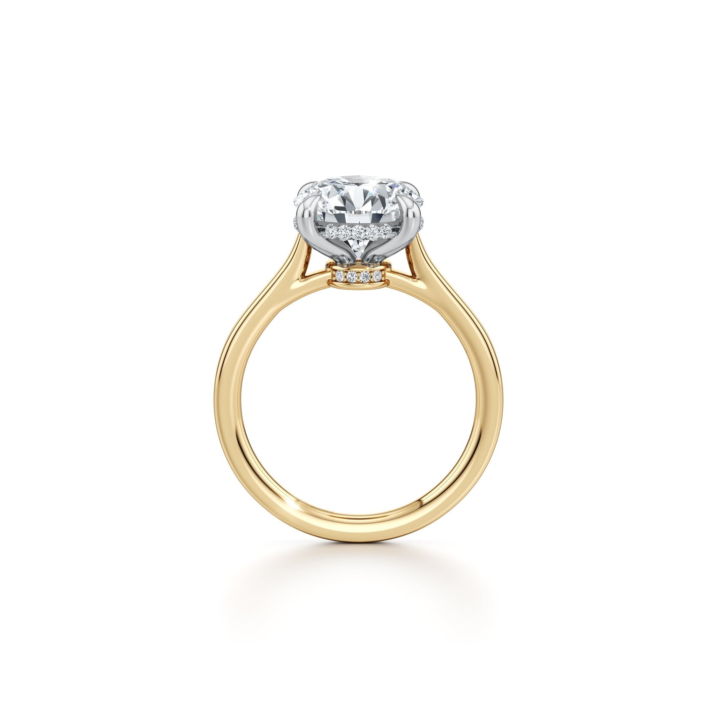 Chelsea Round Cut Solitaire Lab Diamond Engagement Ring - view 3