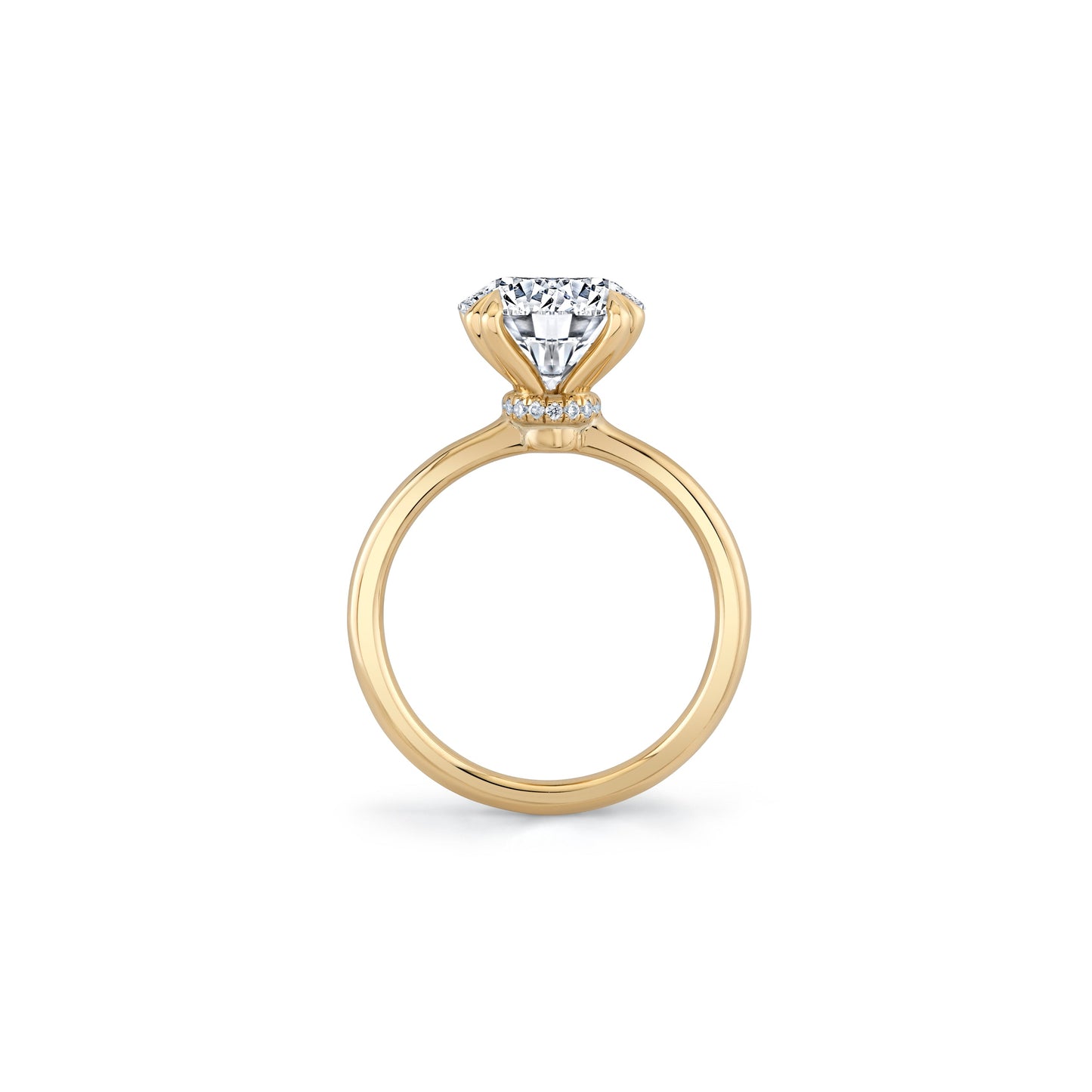 Kate Round Brilliant Solitaire Lab Diamond Engagement Ring - view 4