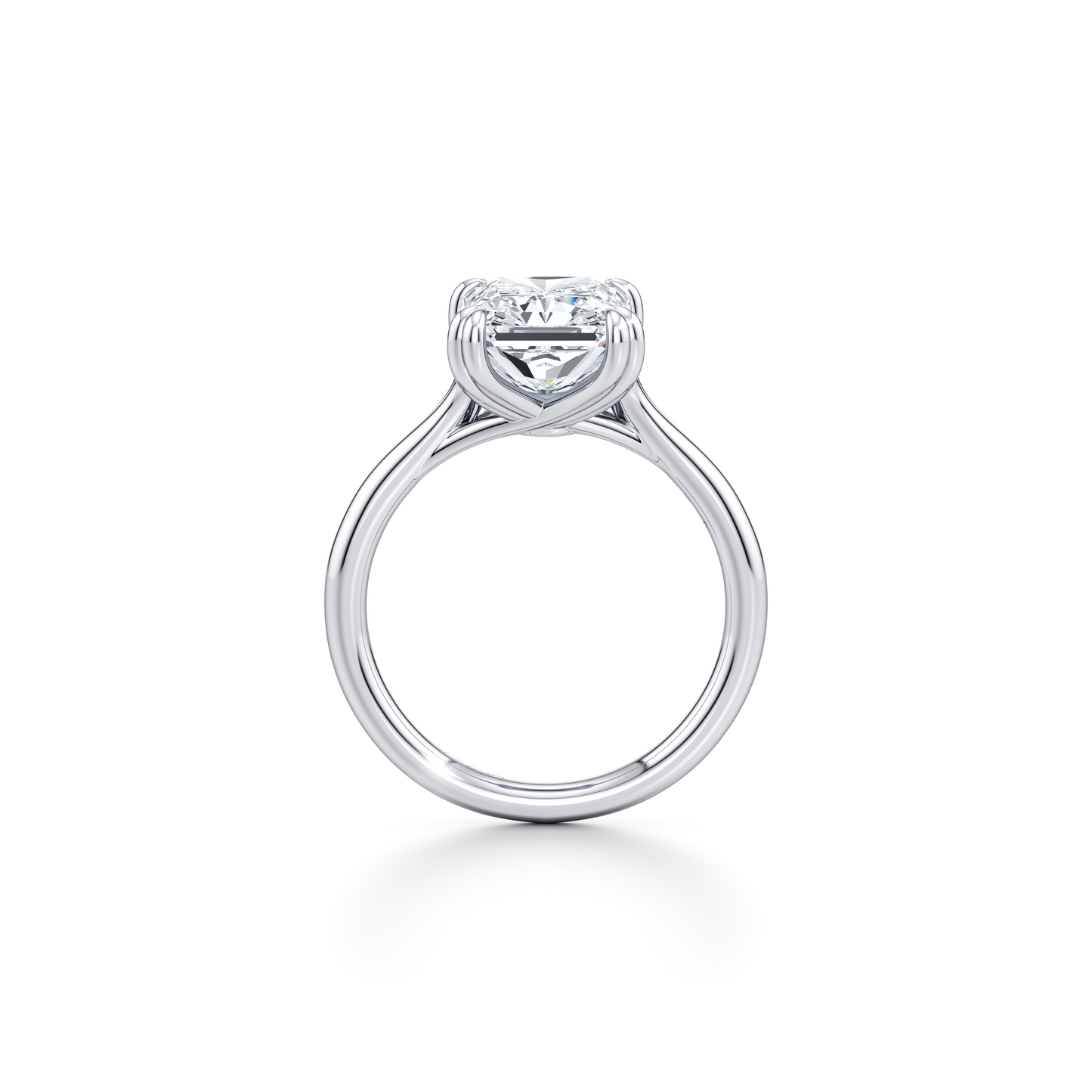 Elle Radiant Cut Solitaire Lab Diamond Engagement Ring - view 7