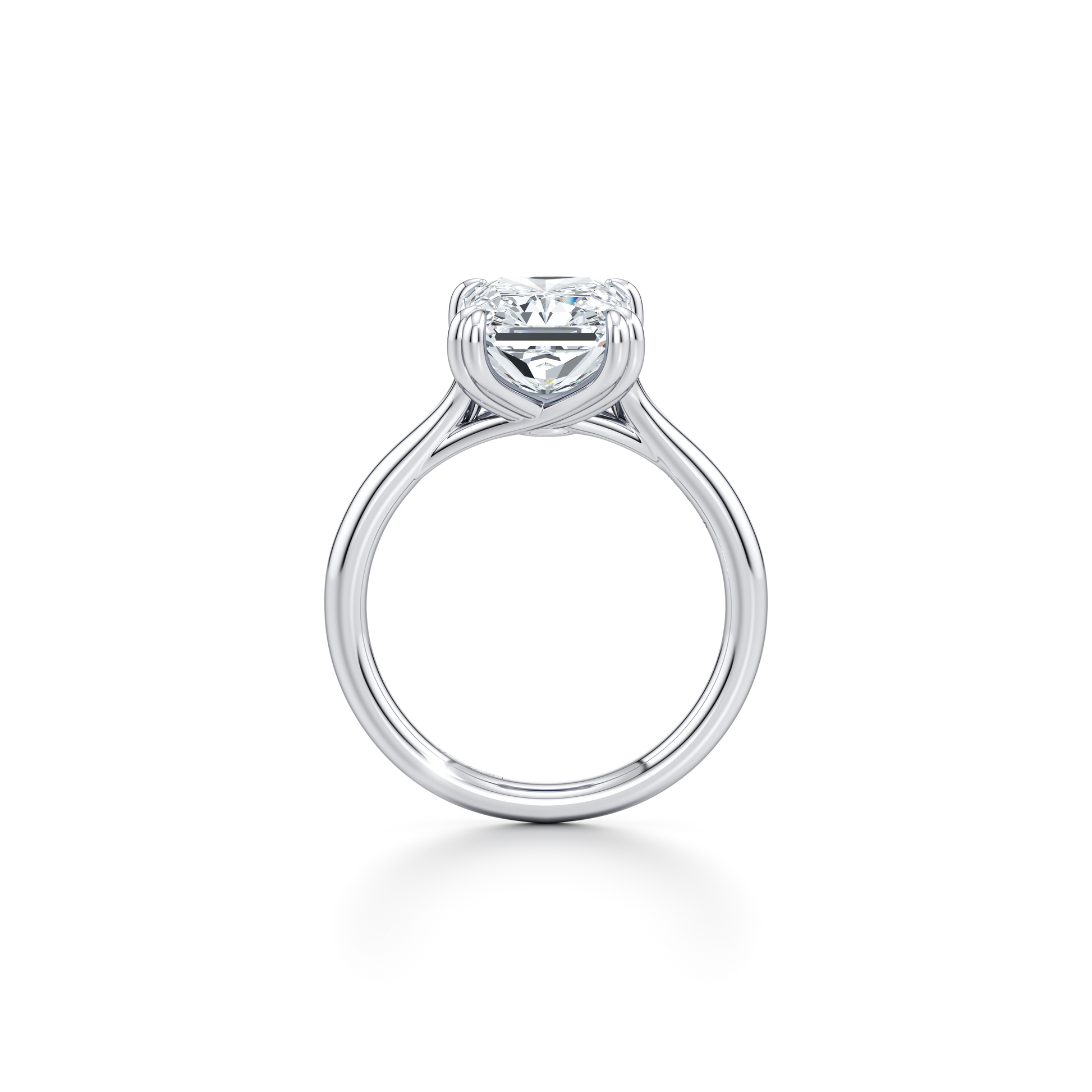 Elle Radiant Cut Solitaire Lab Diamond Engagement Ring - view 7